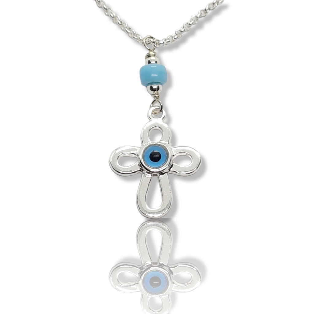 Portafortuna auto-moto Croce in Argento 925°