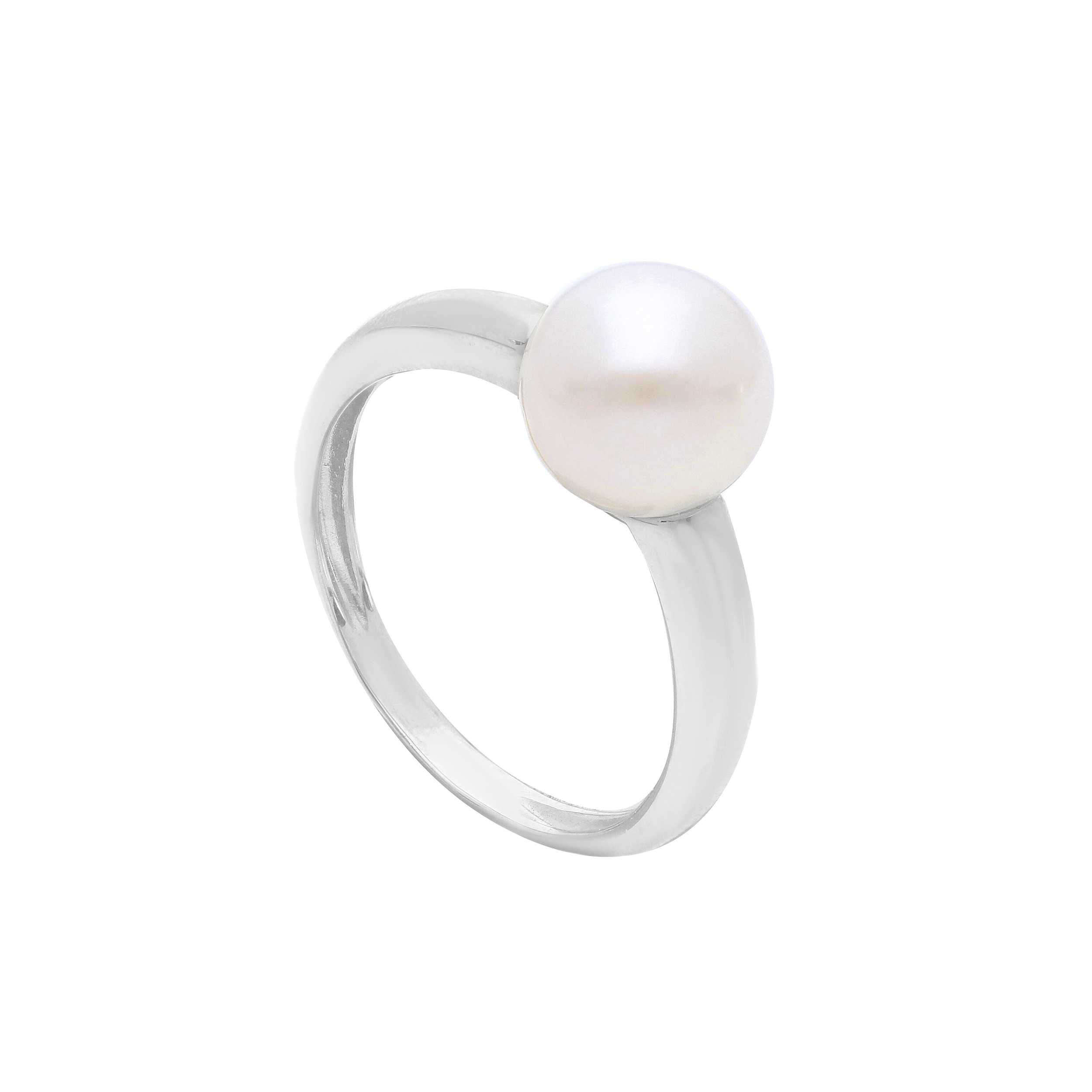 White gold k14 ring with pearl (S262599)