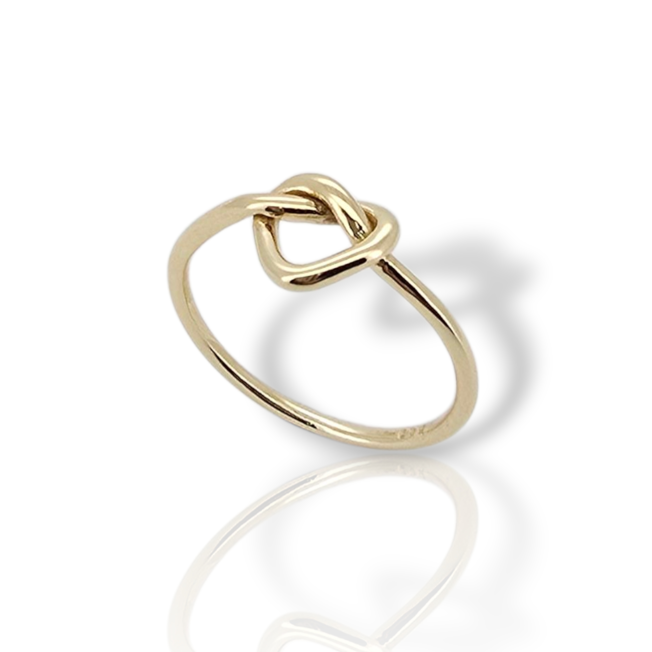 Anello nodo d’amore in oro giallo k14 (code P1762)