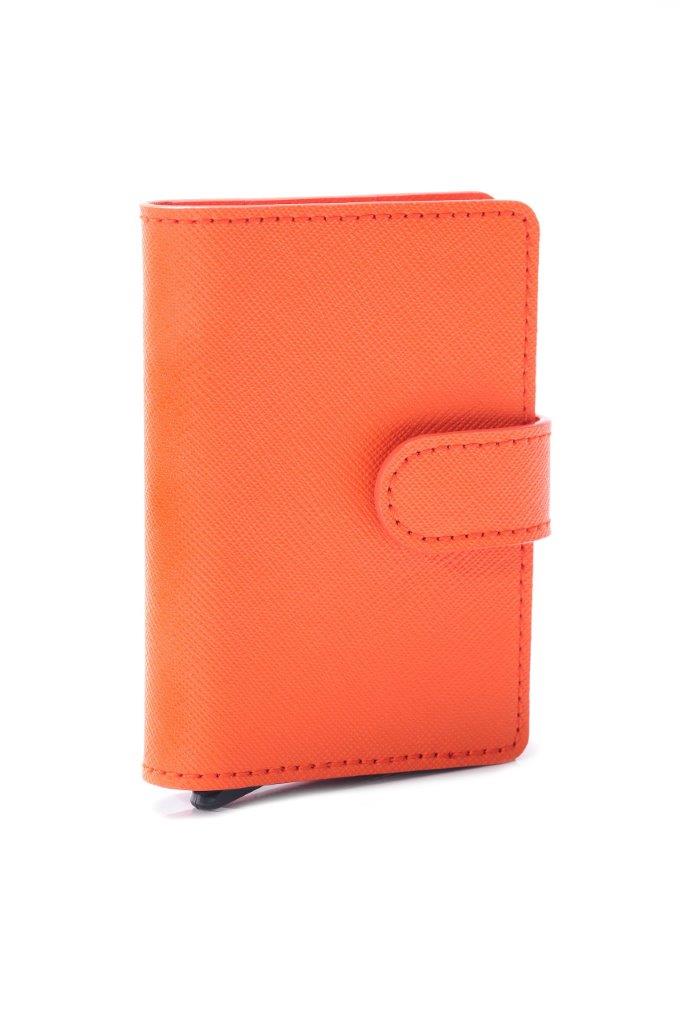  LEANSCHI Tech-Wallet in orange leather
