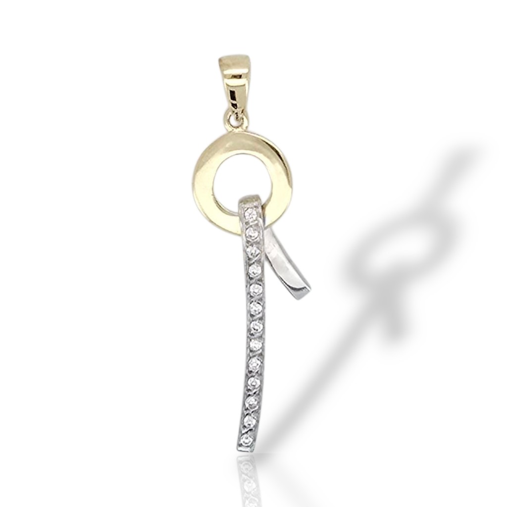 Μενταγιόν 14 Καρατίων με Λευκόχρυσες Λεπτομέρειες (code Μ2802)