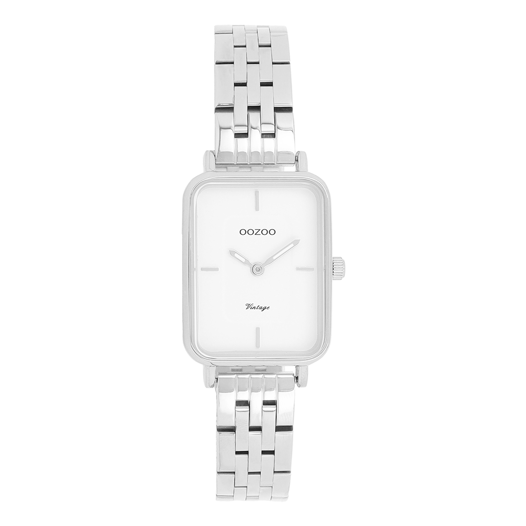 Silver coloured OOZOO watch with stainless steel bracelet - C20416