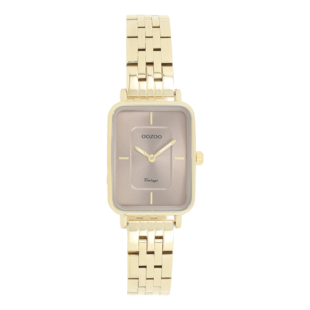Gold coloured OOZOO watch with stainless steel bracelet - C20419