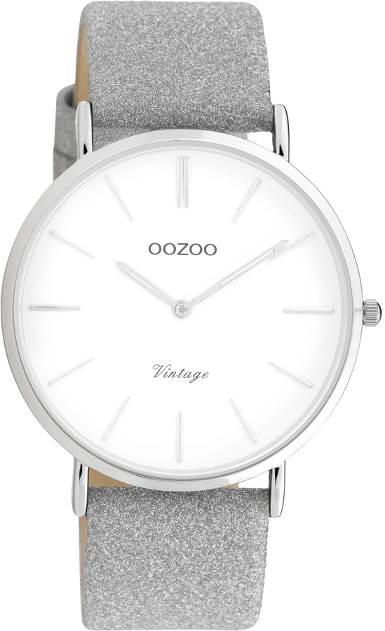 OOZOO Vintage Silver Lesther Strap C20145