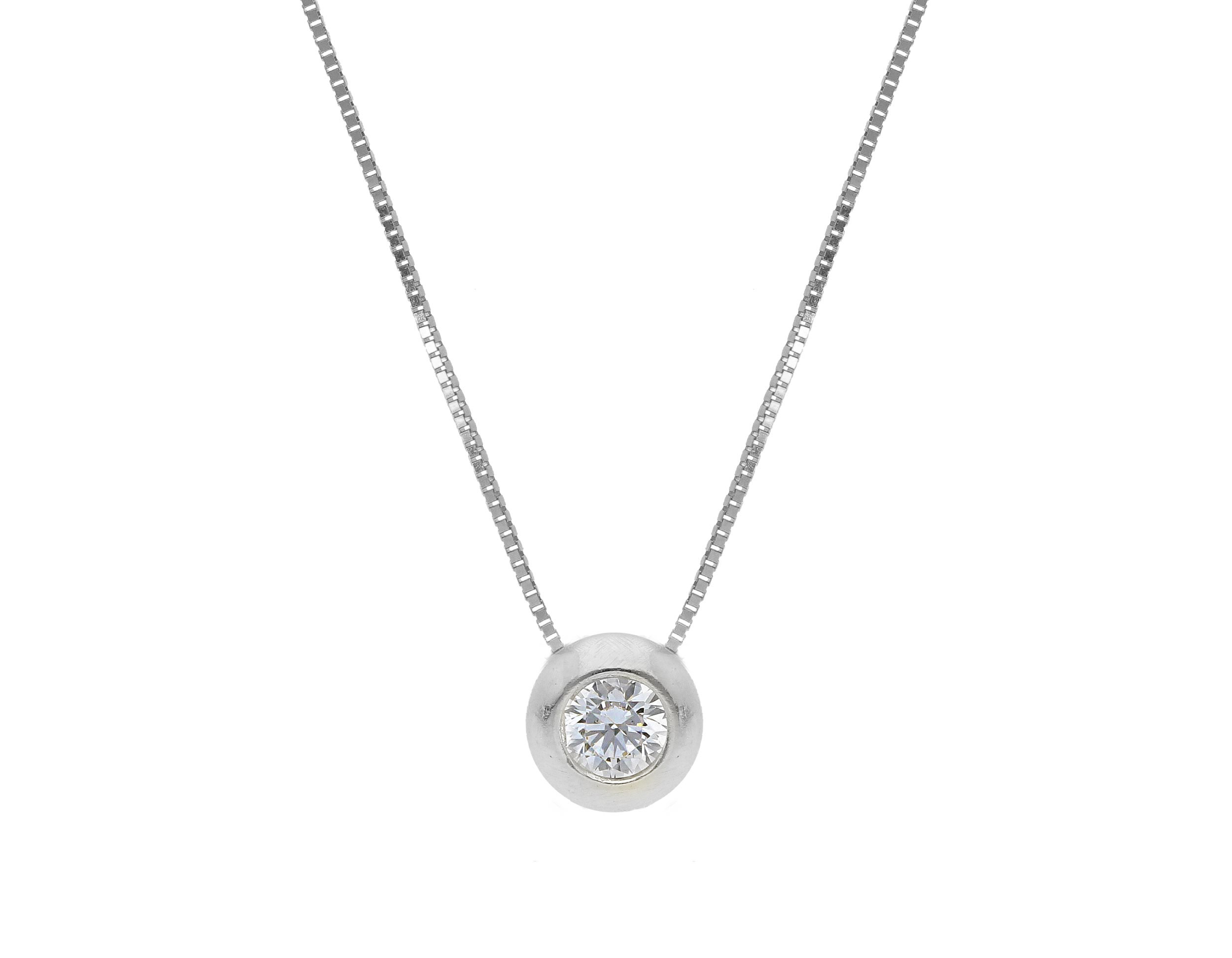 Punto di luce in oro bianco k9 con zirconia cubica (code S173898)