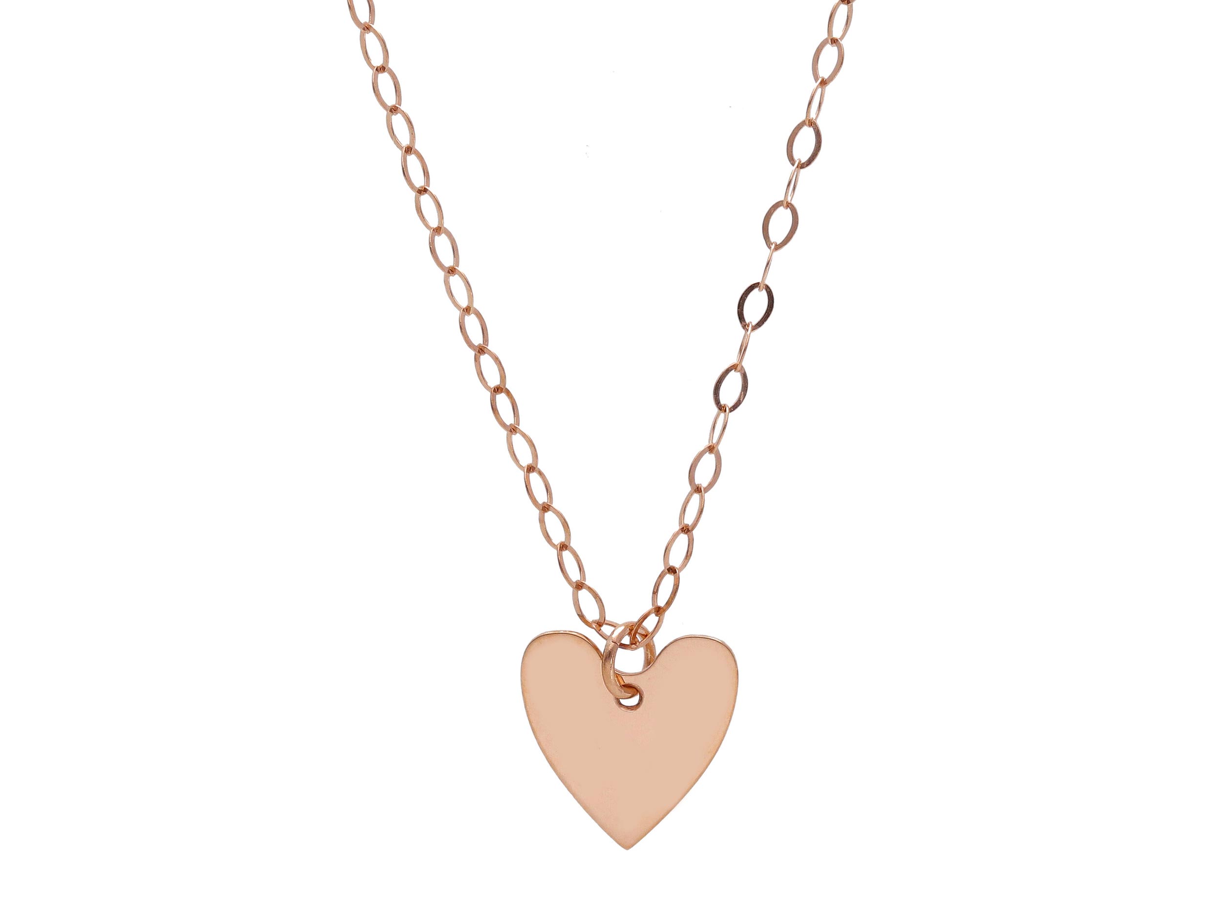 Girocollo in oro rosa k9 con cuoricino  (code S225732)