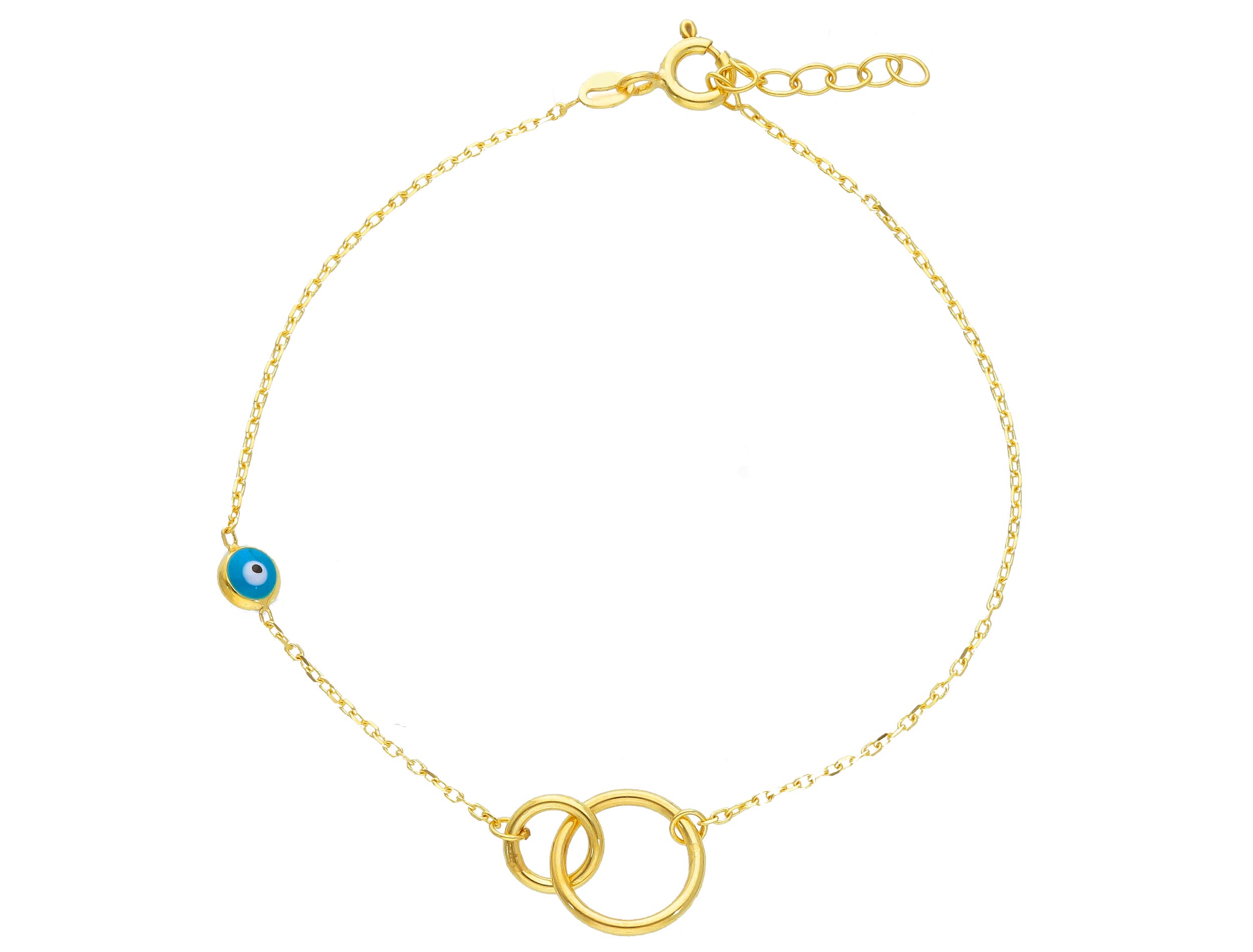 Bracciale in oro k14 con occhio Greco (code S249328)