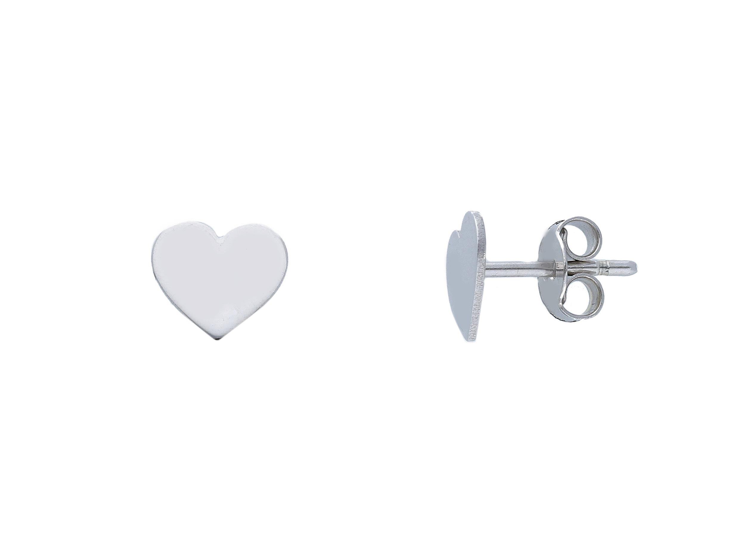 White gold  heart earrings 9k (code S249374)