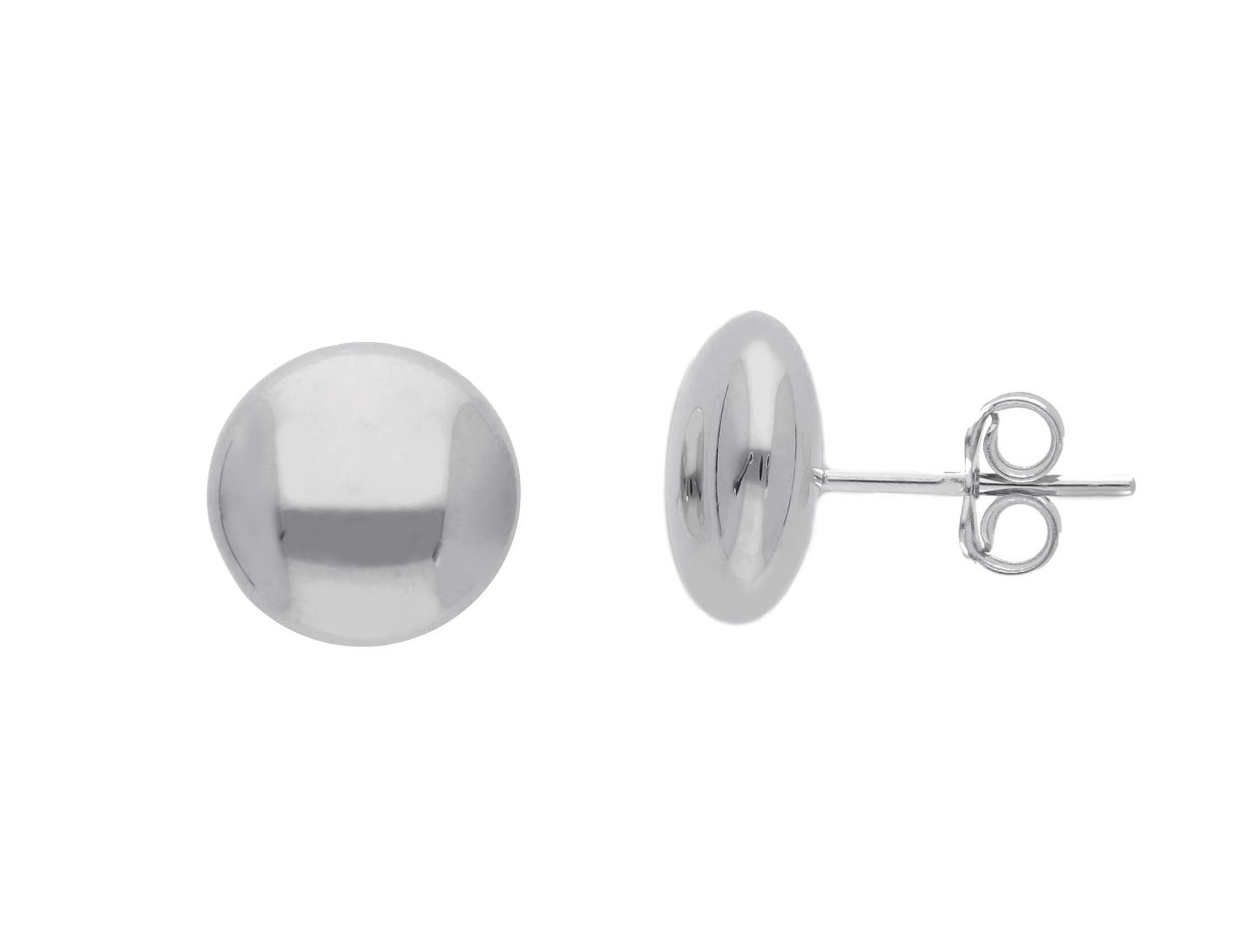 Orecchini lobo in oro bianco k14 (code S251136)