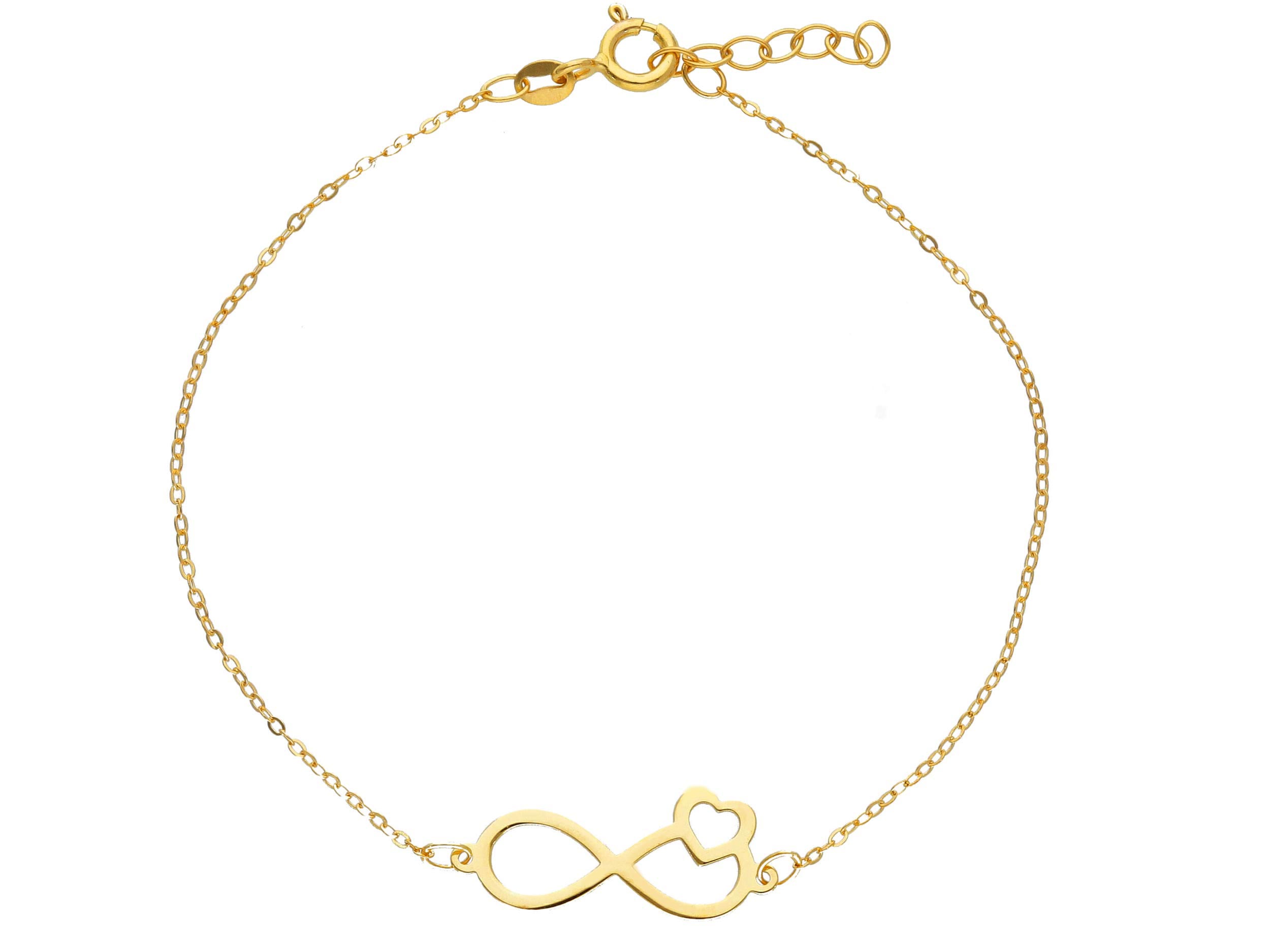 Golden infinity symbol bracelet k9  (code S249393)