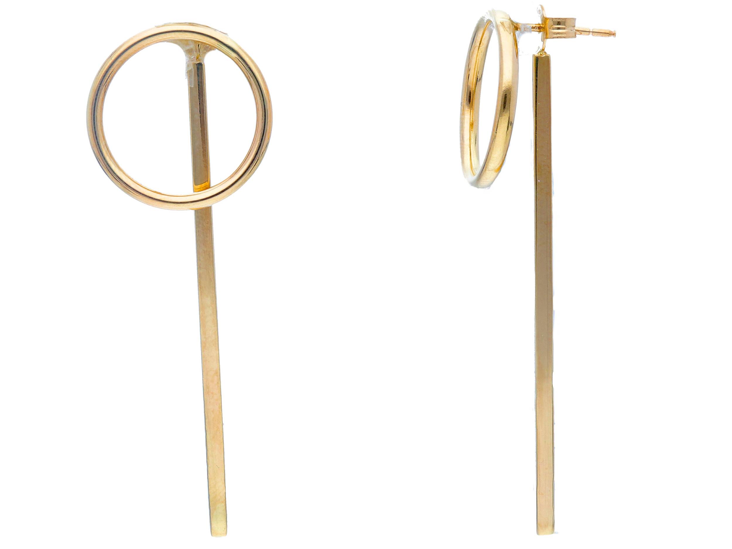 Orecchini pendenti in oro giallo k14 (code S242436)