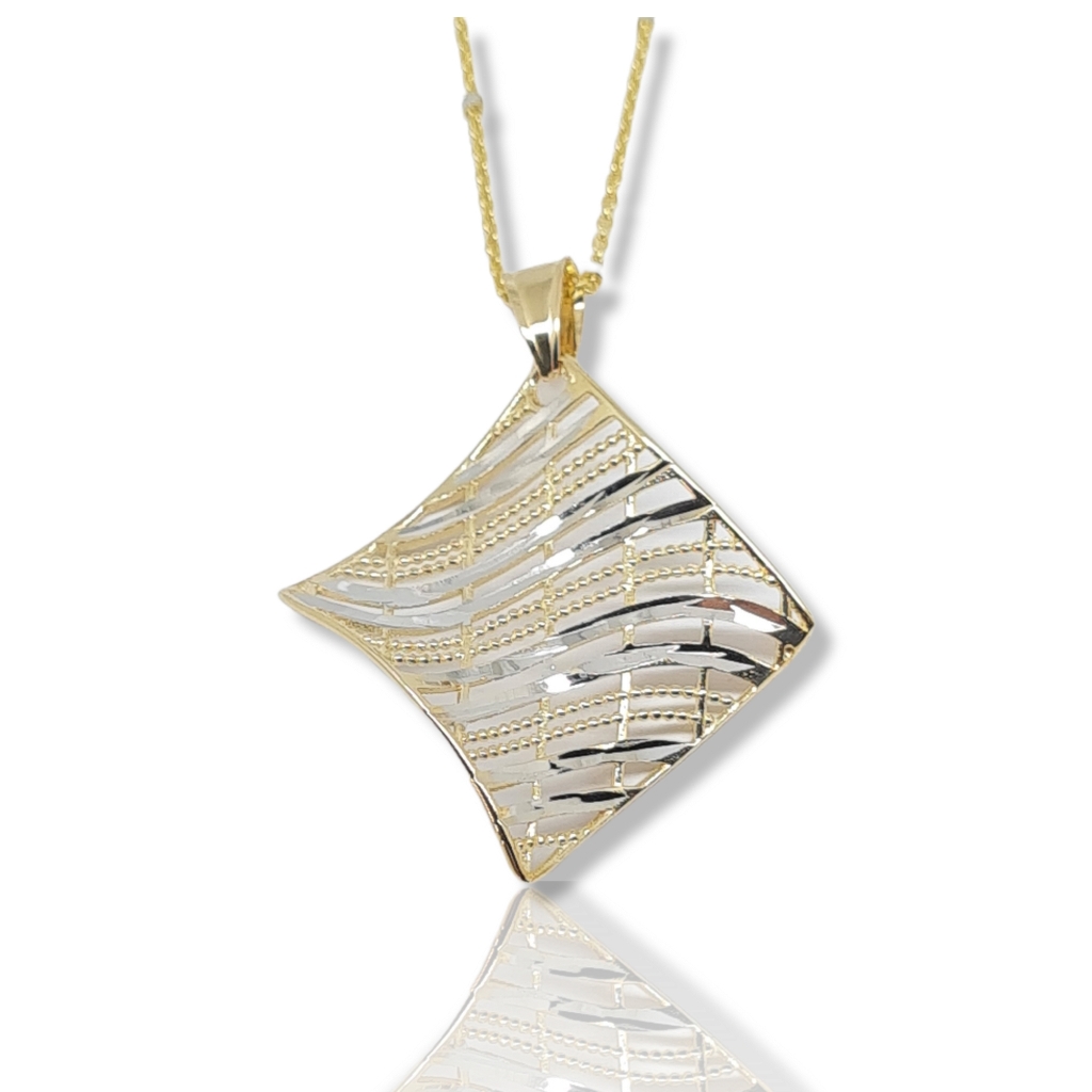 Girocollo in oro giallo e bianco k14 (code M2428)