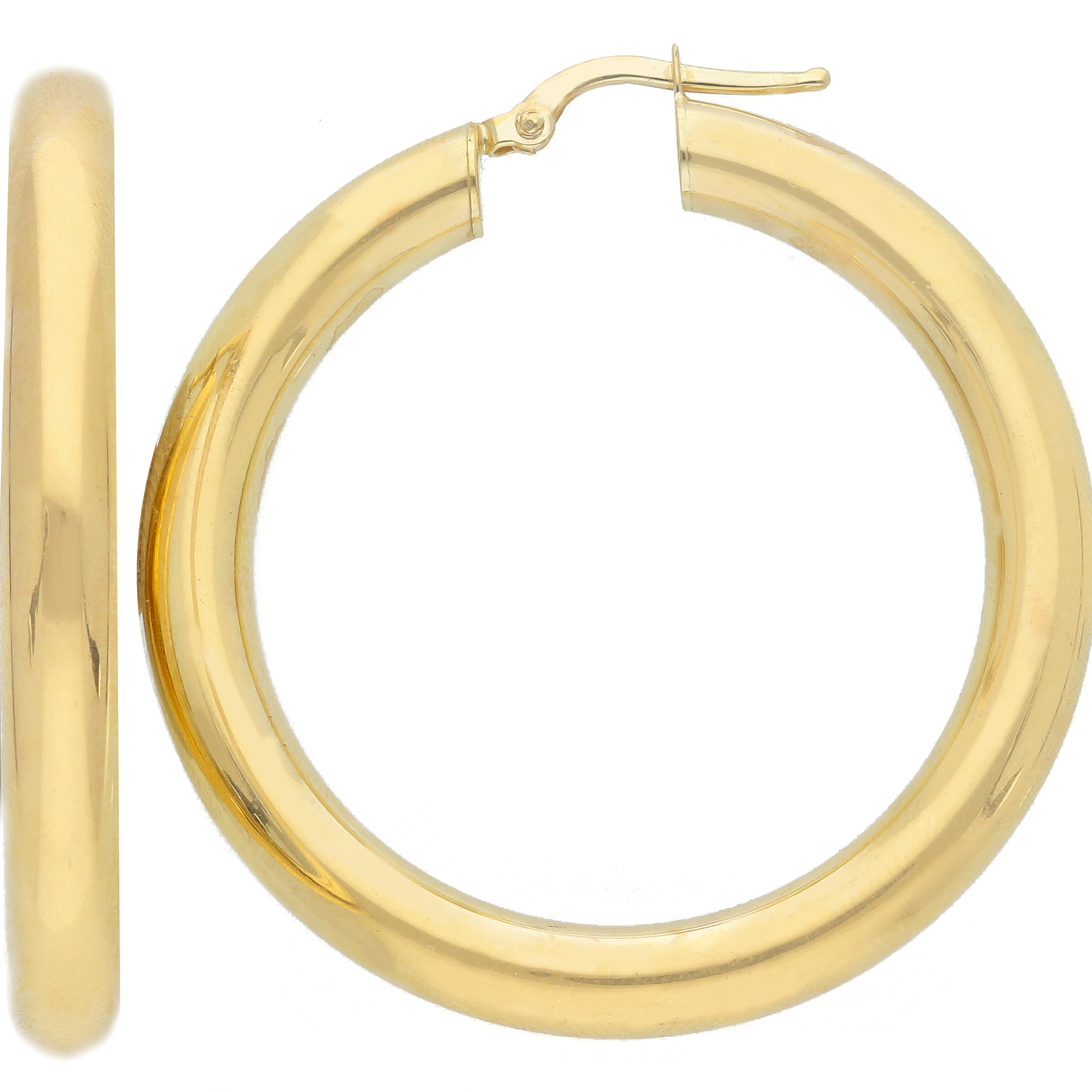 Golden hoop earrings 14k (code S160684)