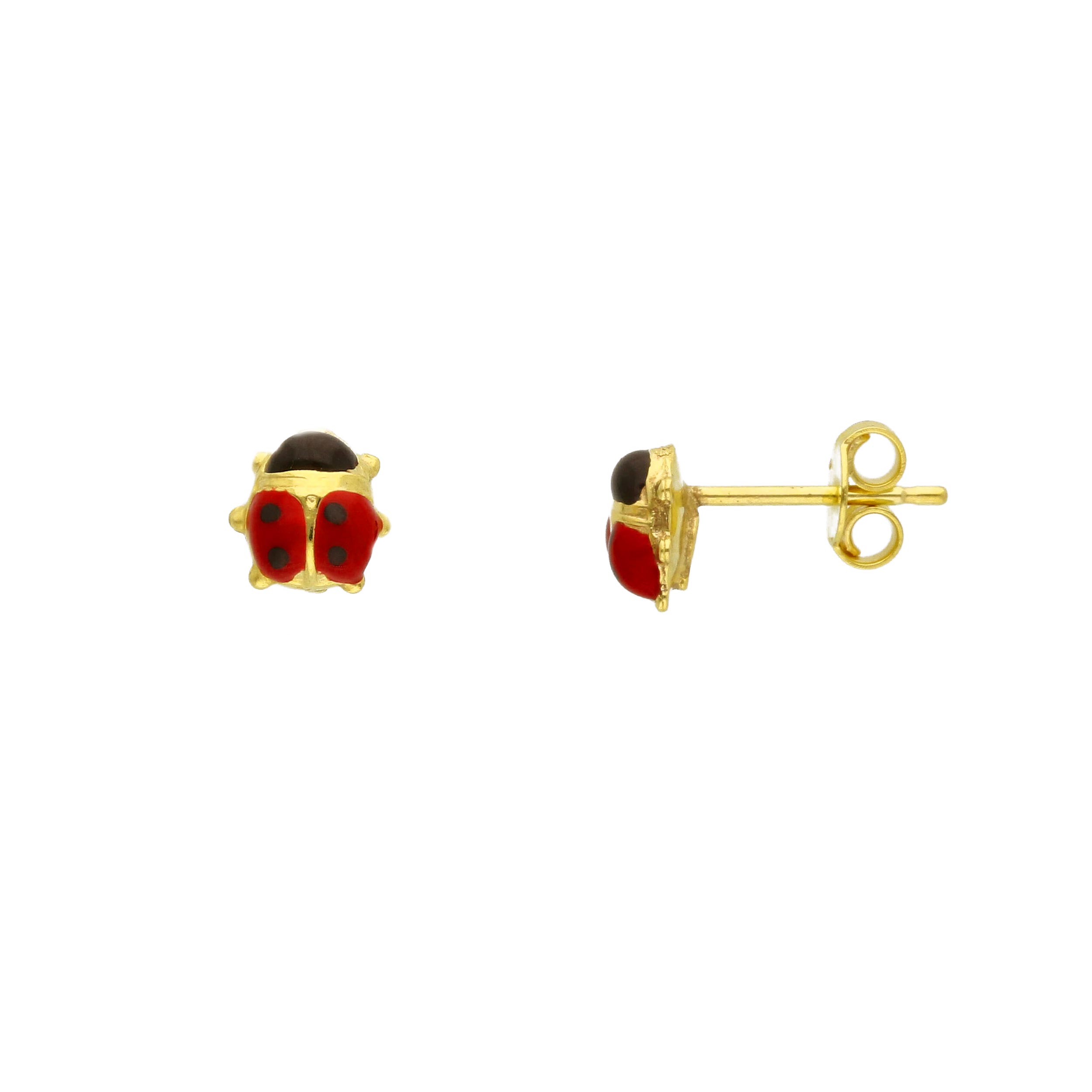 Yellow gold earrings ladybugs k9 (code S162706)