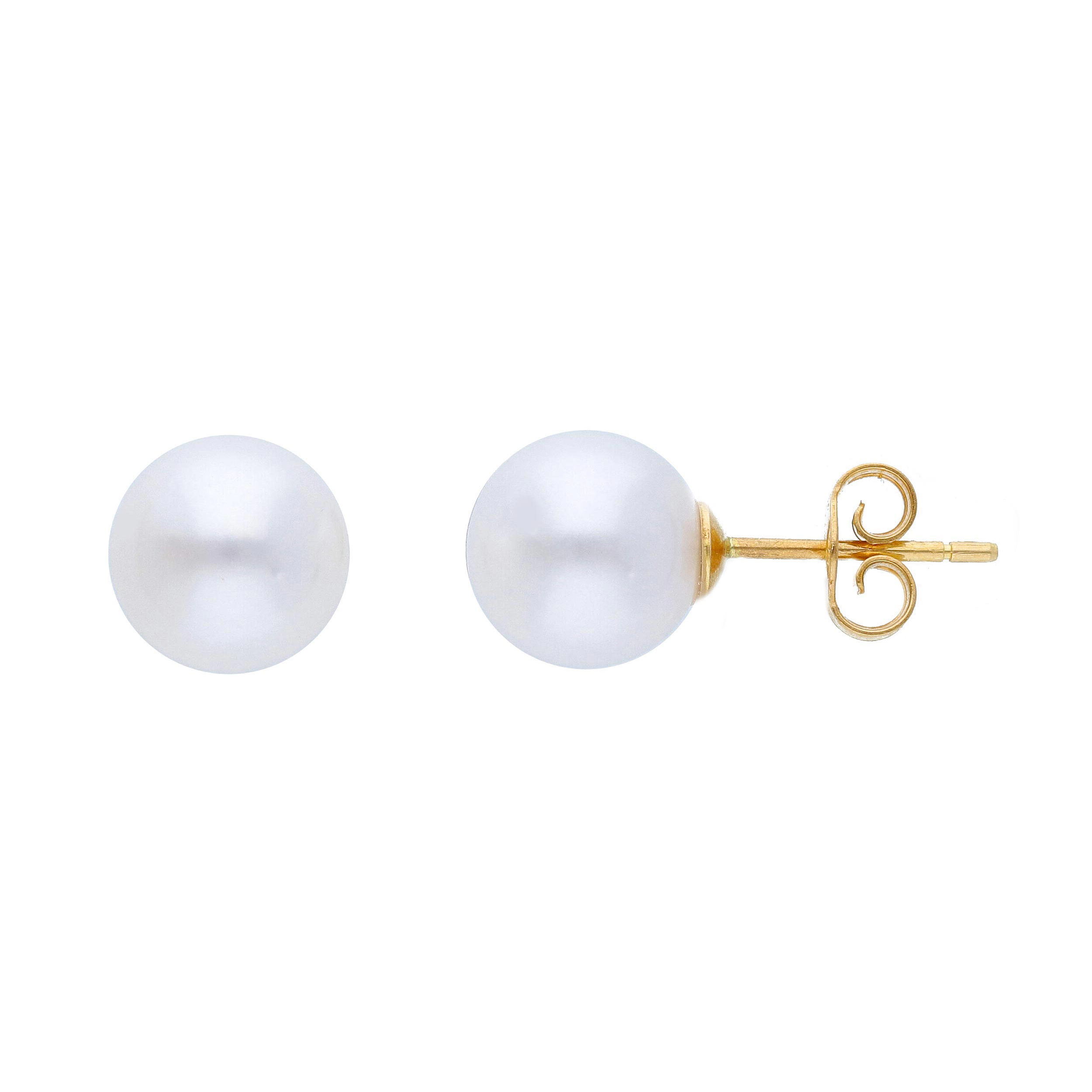 Orecchini in oro giallo k9 con perle (code S174288)