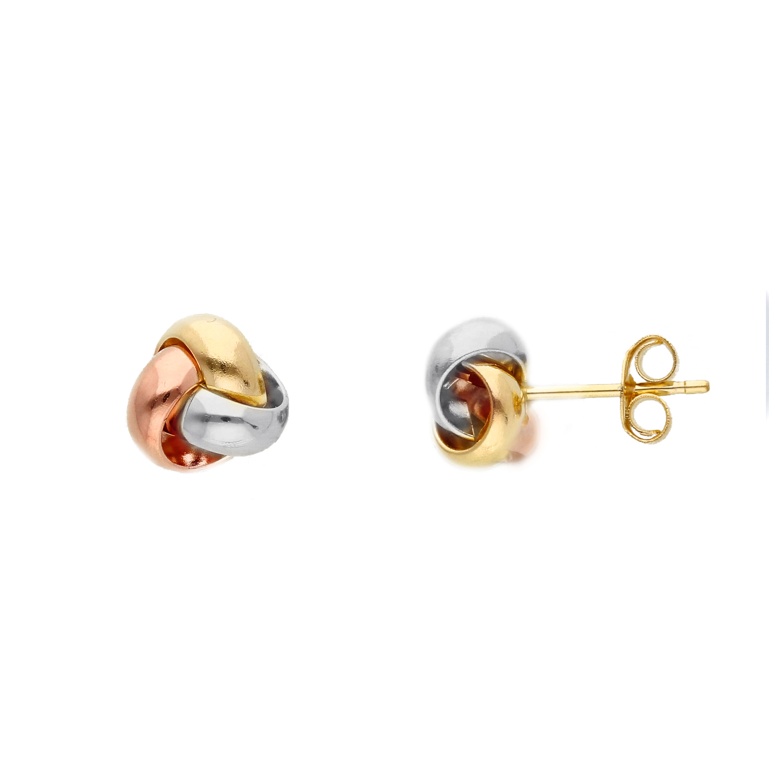 Golden knot earrings 14k (code S186088)