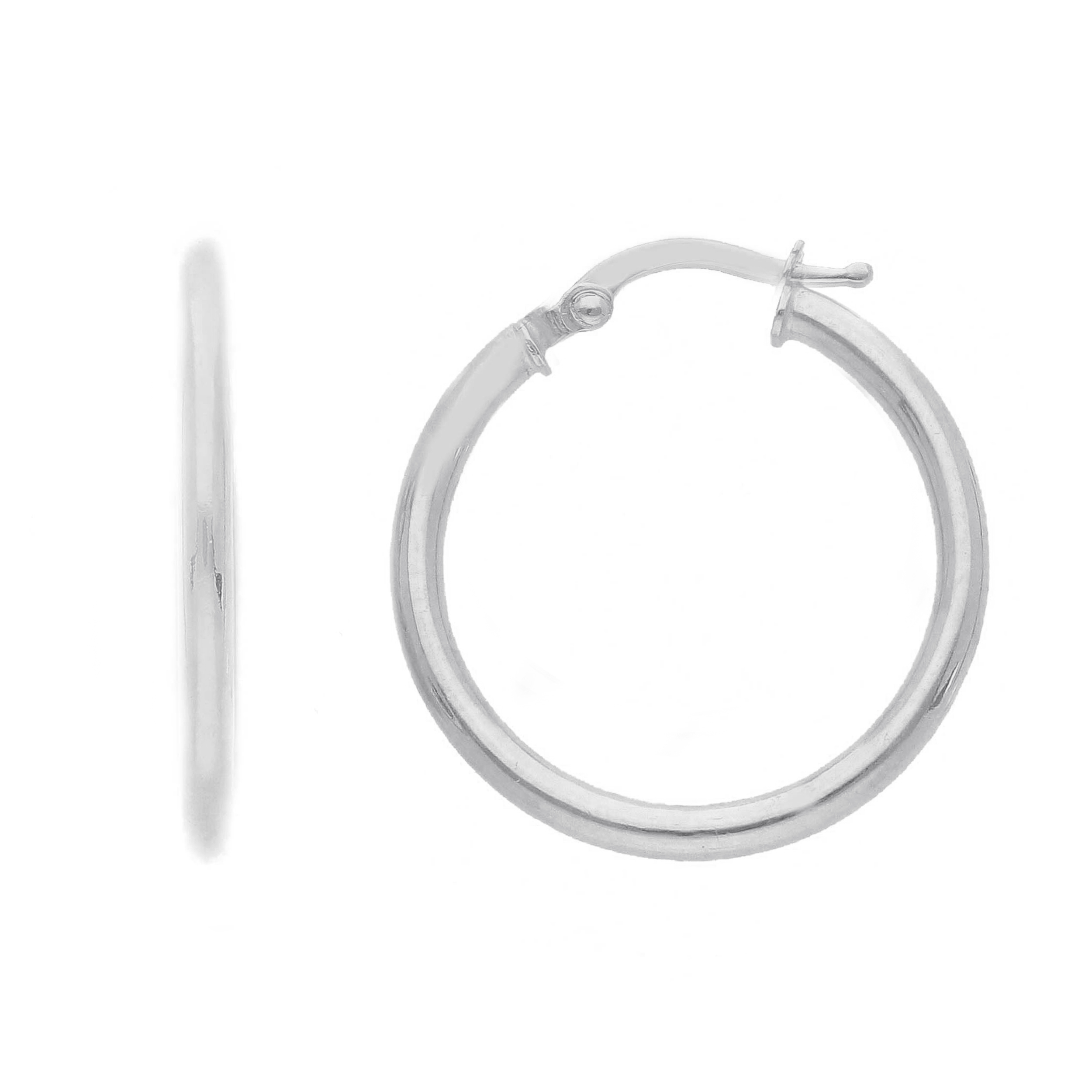 Orecchini Cerchio in oro Bianco k14