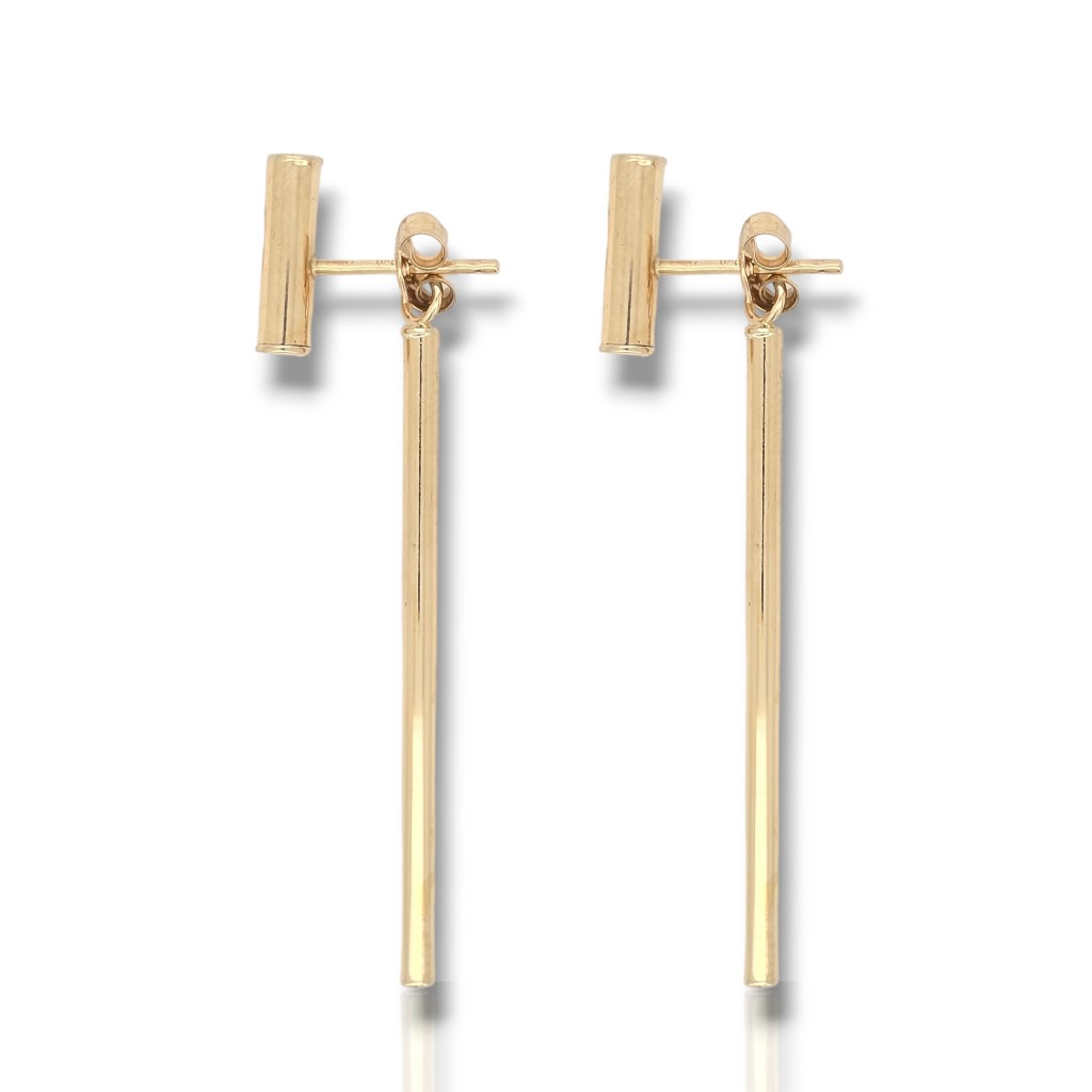 Golden earrings 14k (code SM2689)