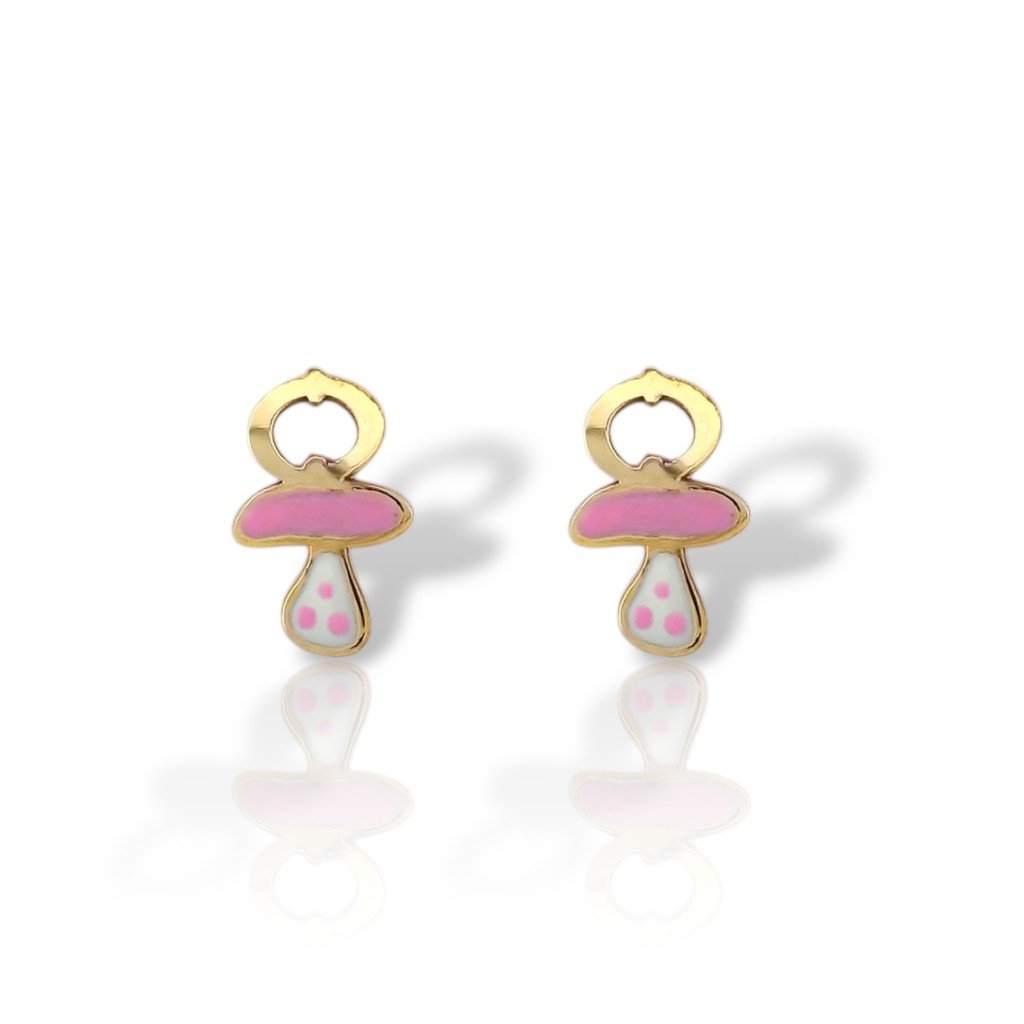 Orecchini lobo ciuccio in oro giallo k9 (code AG2806)