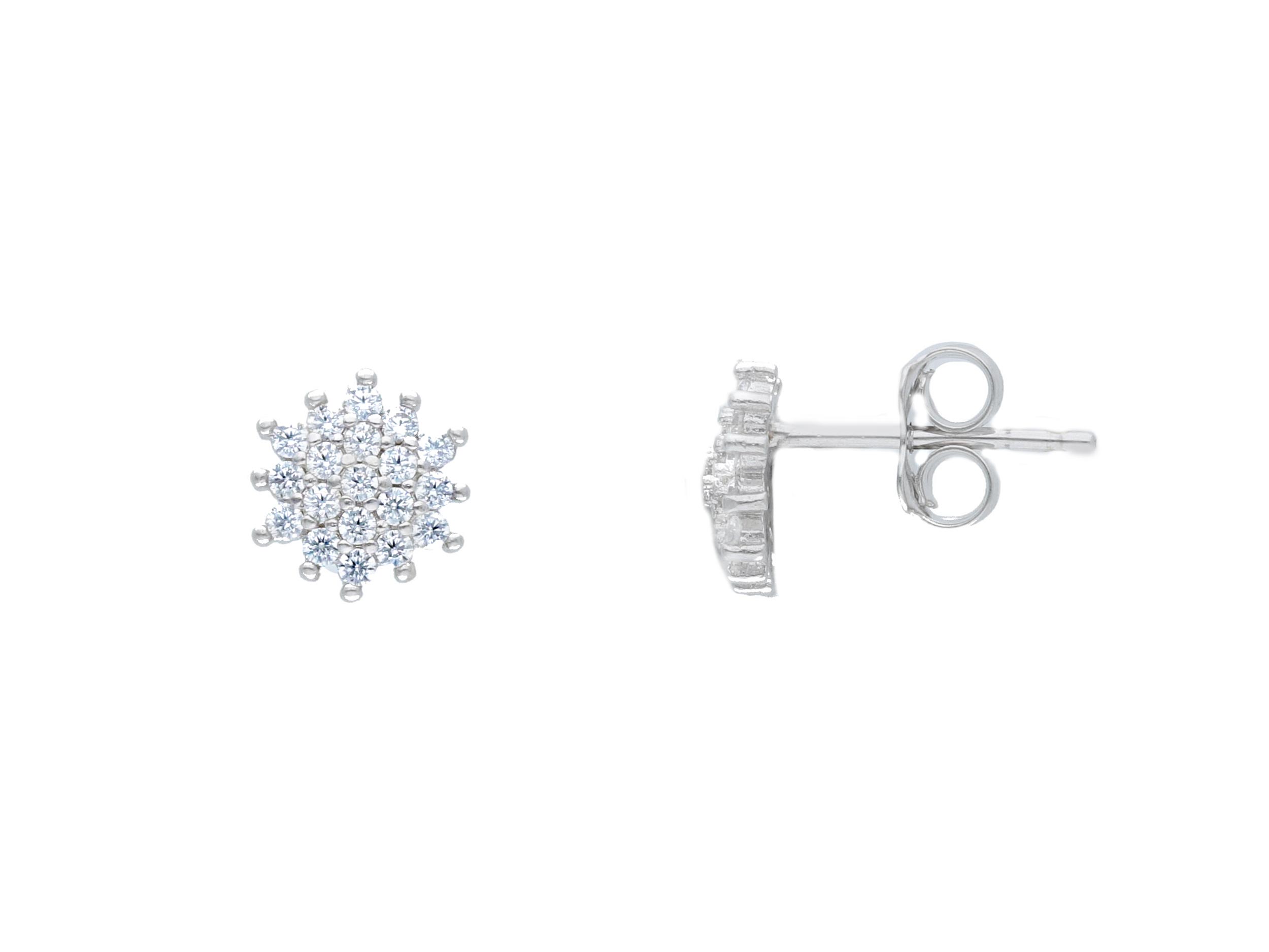 Orecchini in oro bianco k9 con zirconia cubica (code S213635)