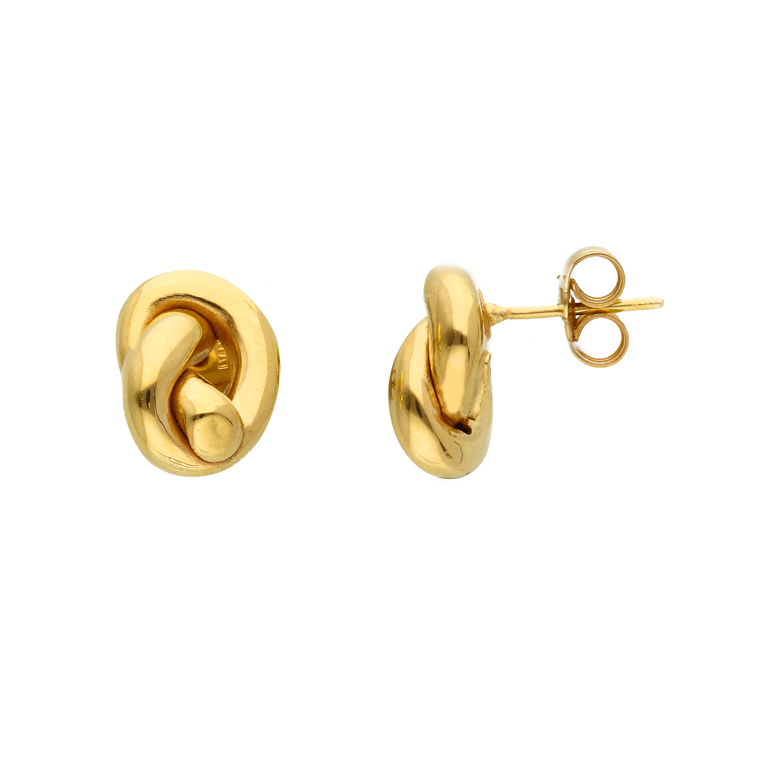 Golden knot earrings 14k (code S231118)