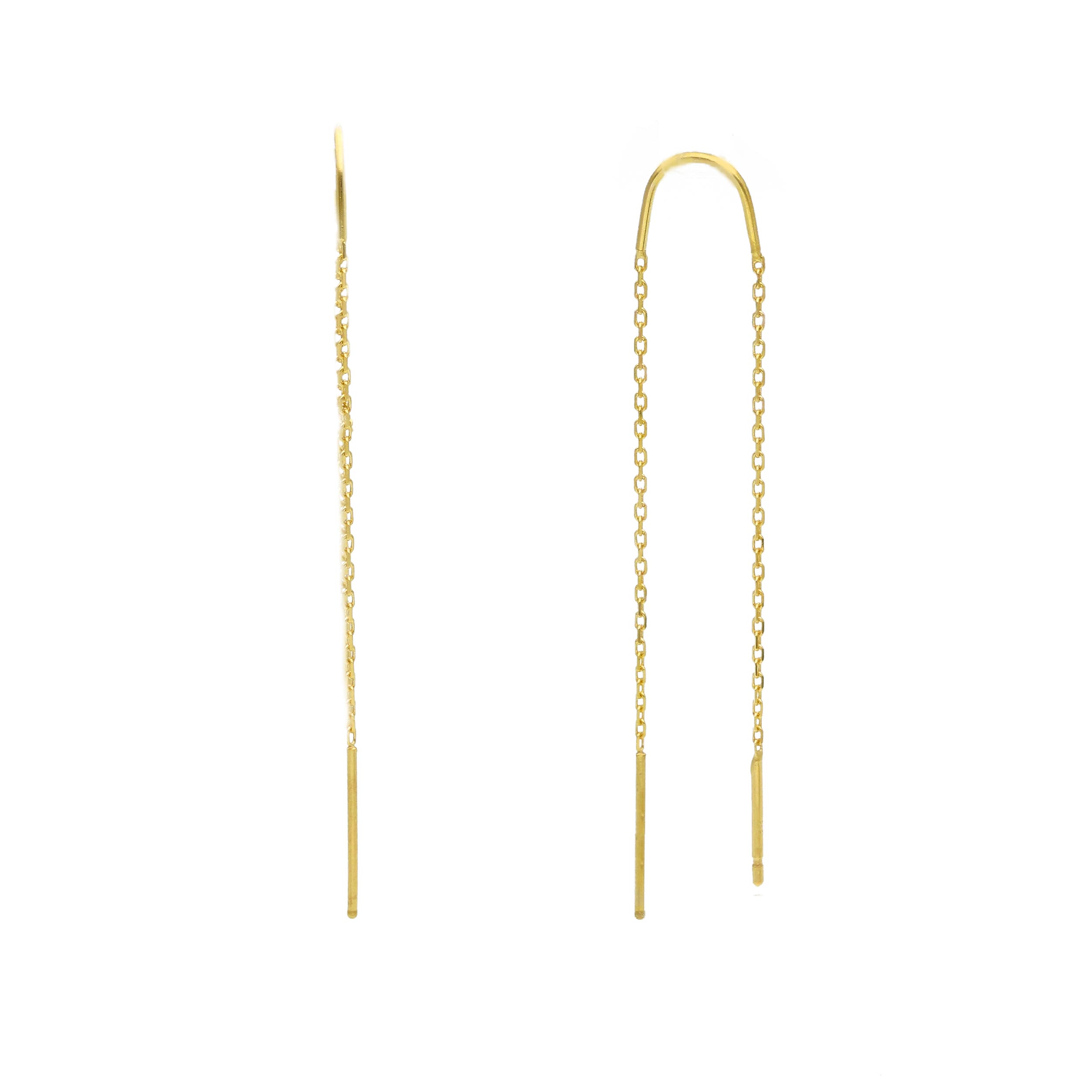 Yellow gold earrings k14  (code S234560)