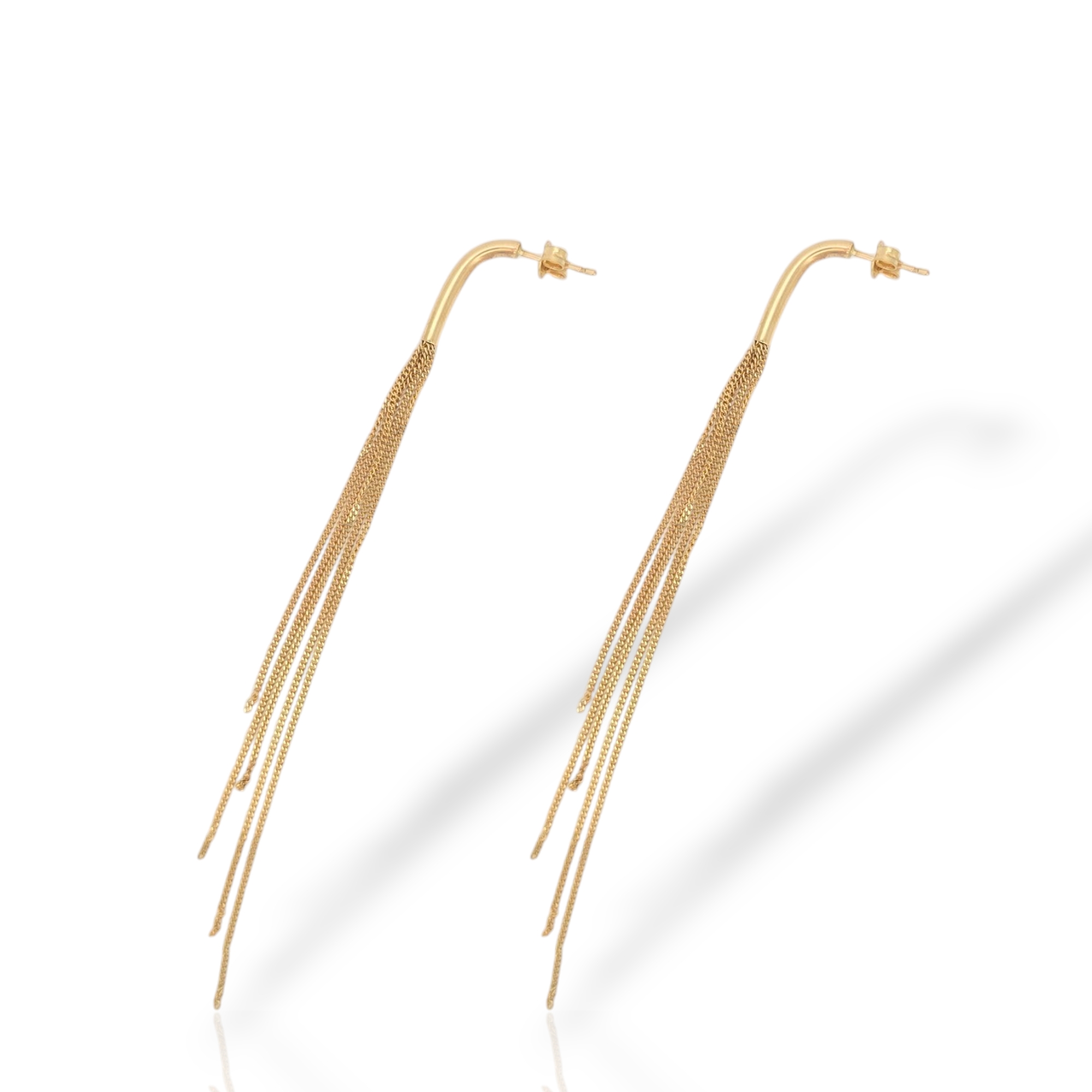 Yellow gold drop earrings 14k (code. S237053)