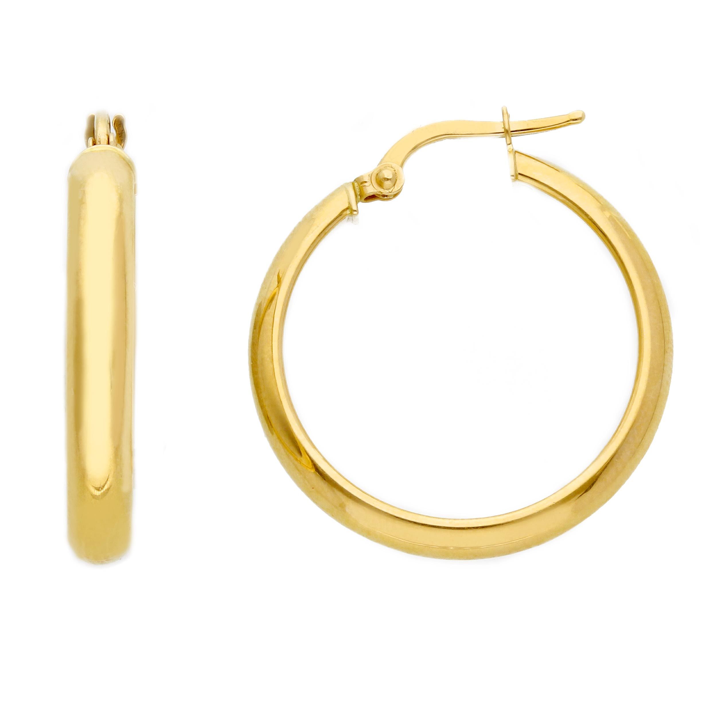 Golden hoop earrings 14k (code S243977)