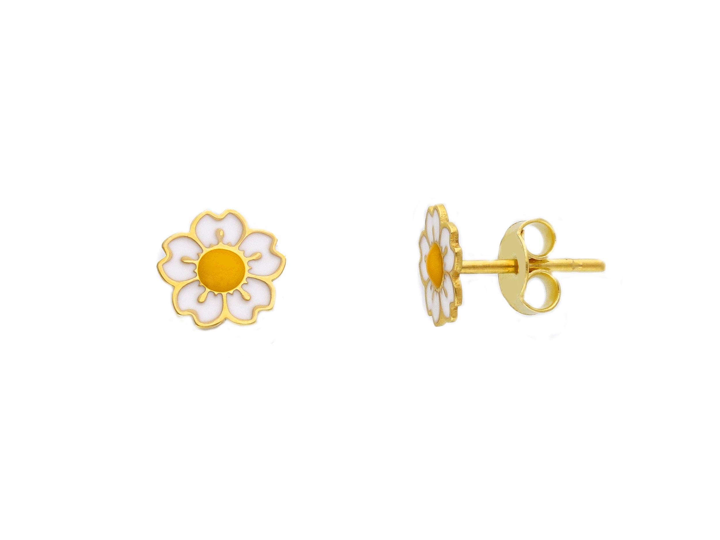 Yellow gold earrings k14 (code S270372)