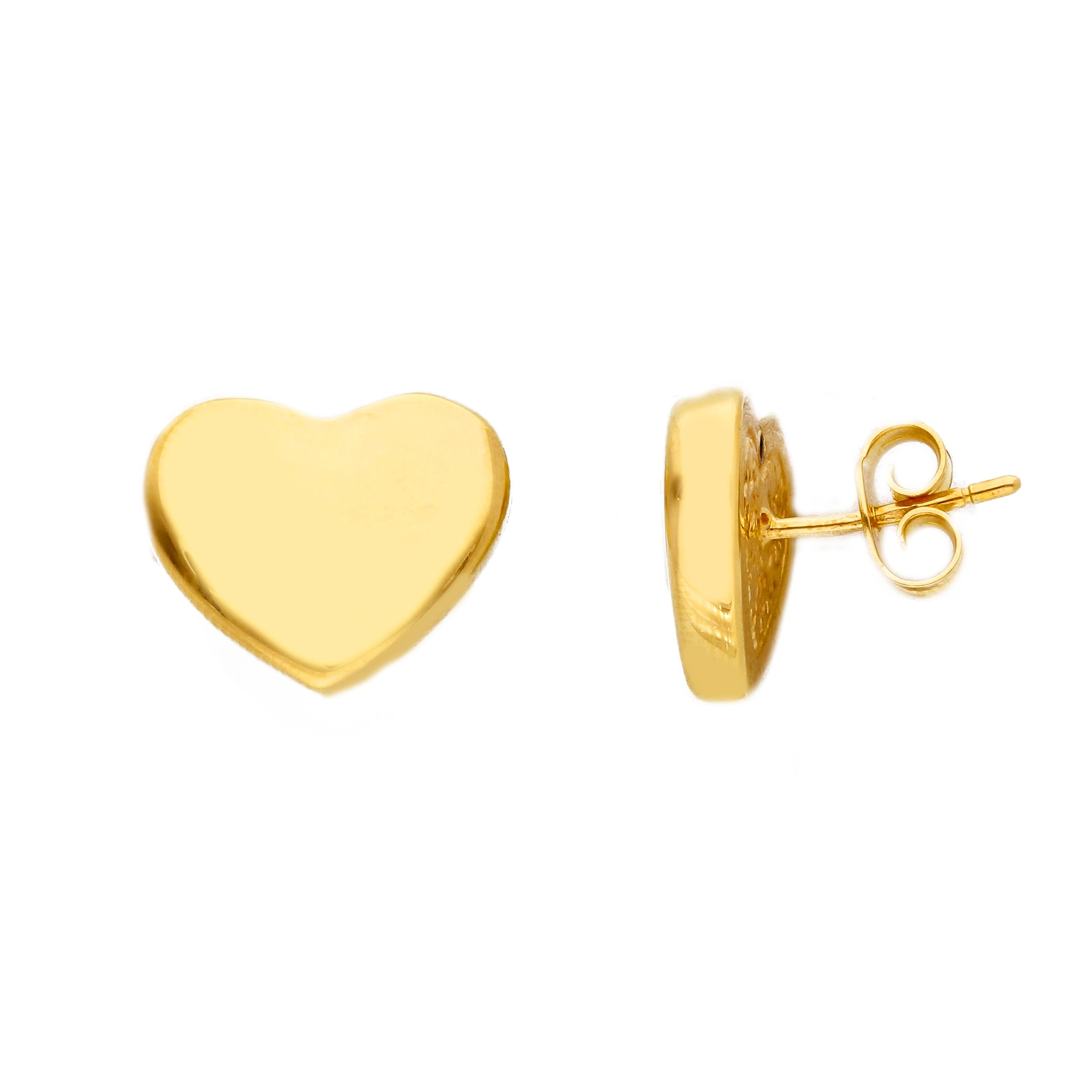 Golden heart earrings 14k (code S276008)