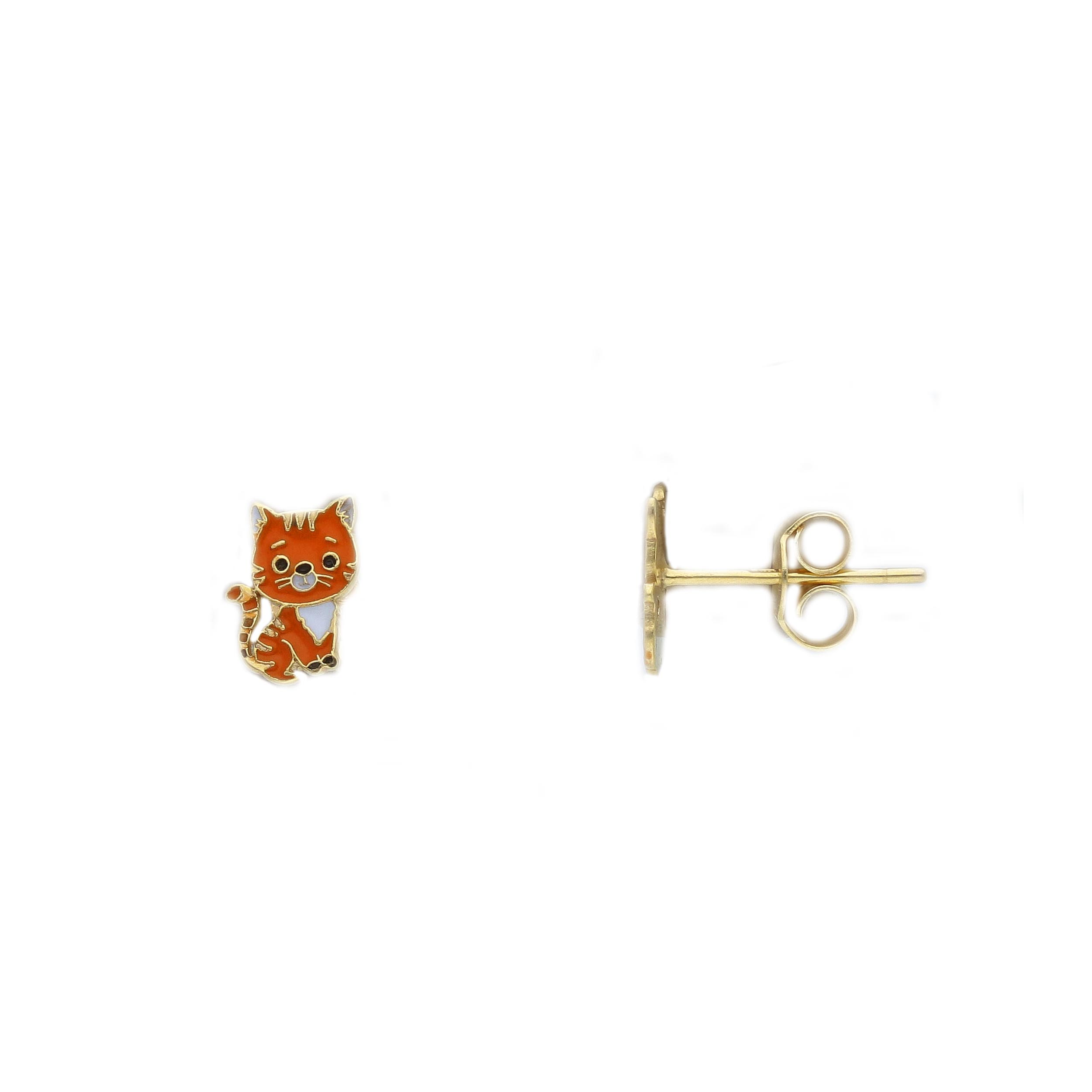 Orecchini gatto in oro giallo k9 (S278929)