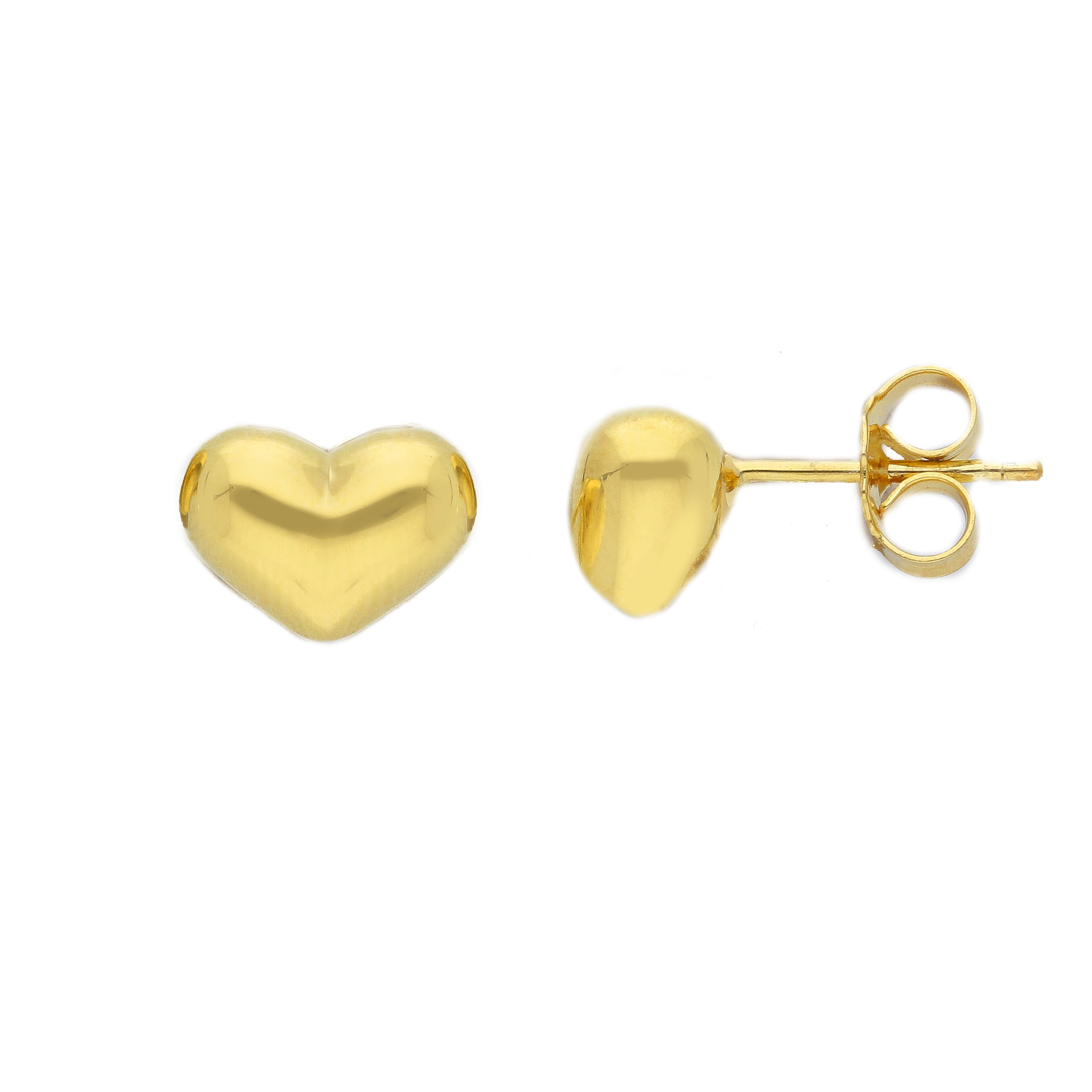 Golden heart earrings 14k (code S281812)