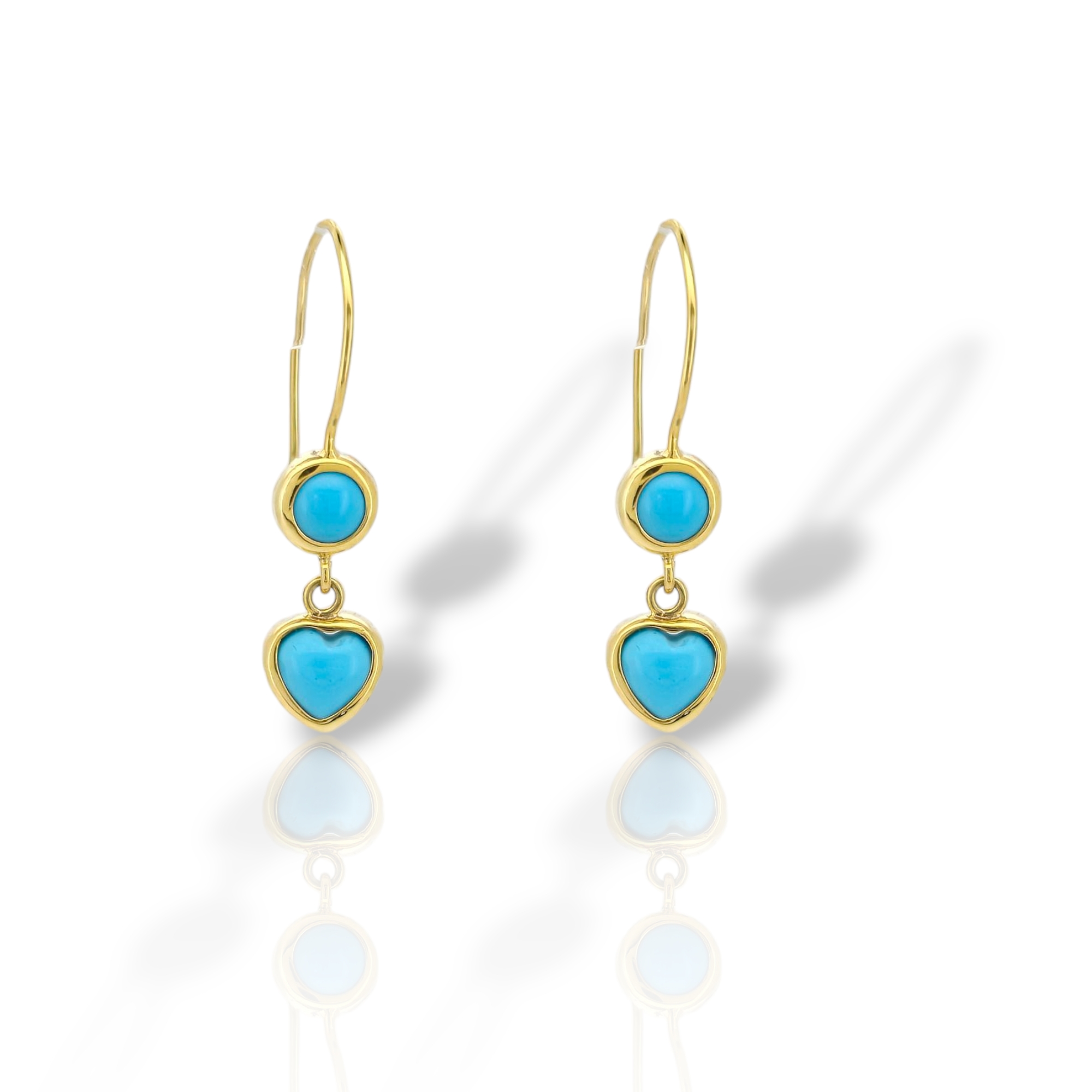Yellow gold earrings  14k   (code N2812)