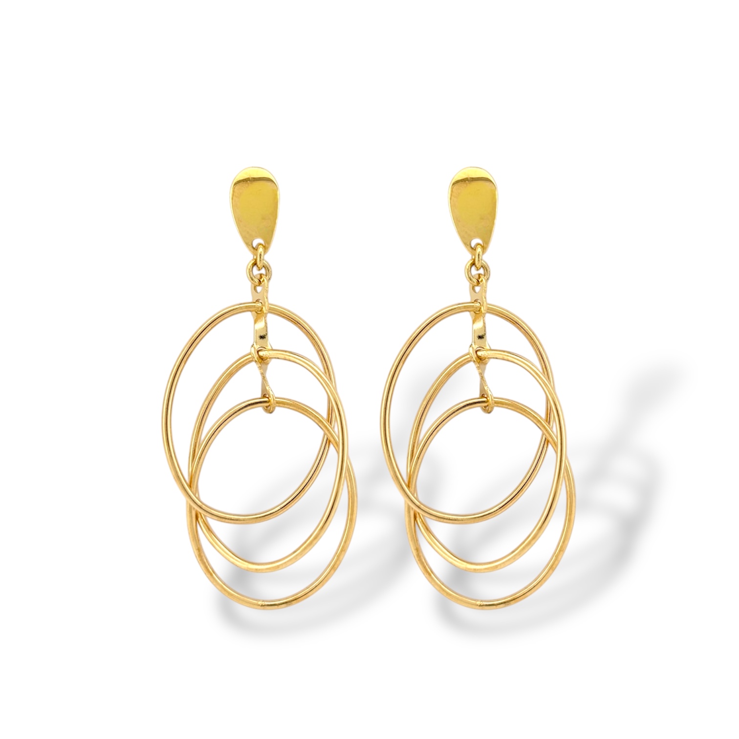 Golden earrings 14k (code S237046)