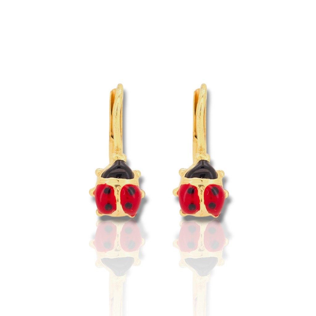 Yellow gold earrings ladybugs k9 (code S162708)