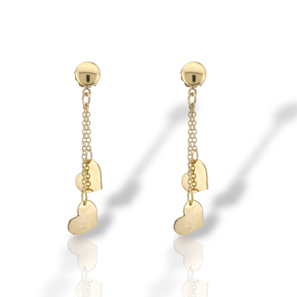 Orecchini pendenti in oro giallo k14 (code S239684)
