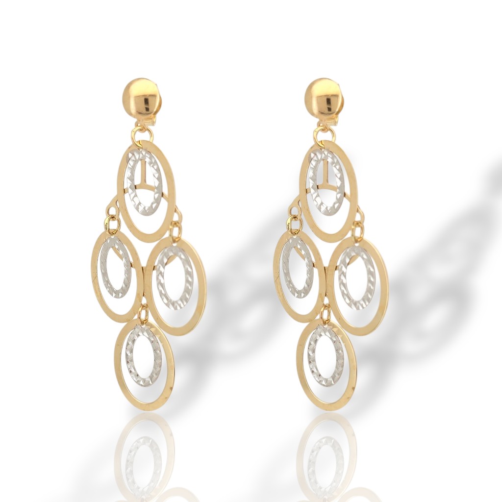 Orecchini pendenti in oro Giallo k14 (code SM2286)