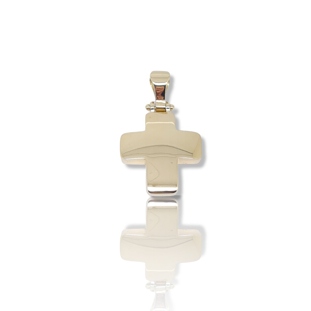 Croce in oro giallo k14  (code H1689)
