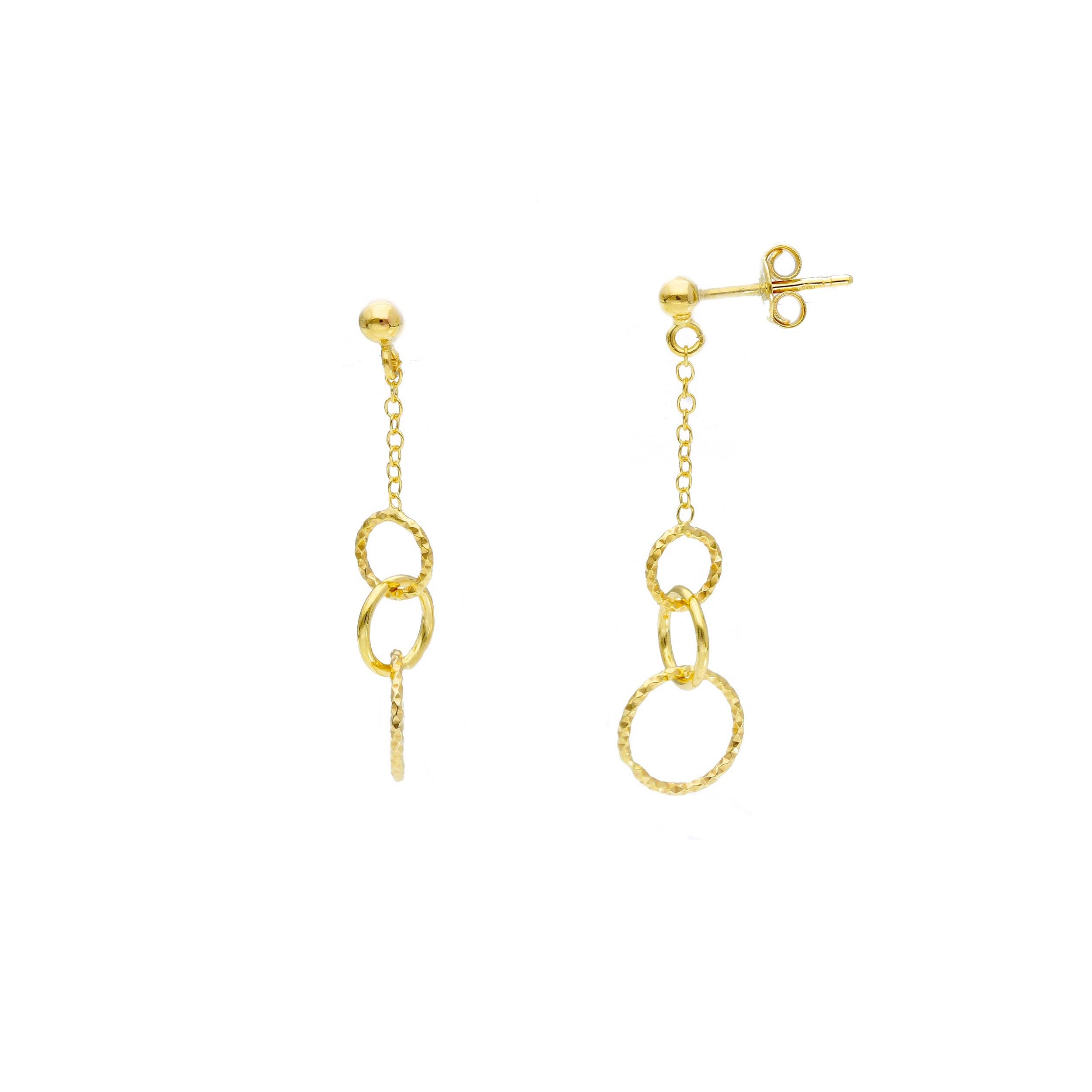 Yellow gold earrings k14  (code S254945)