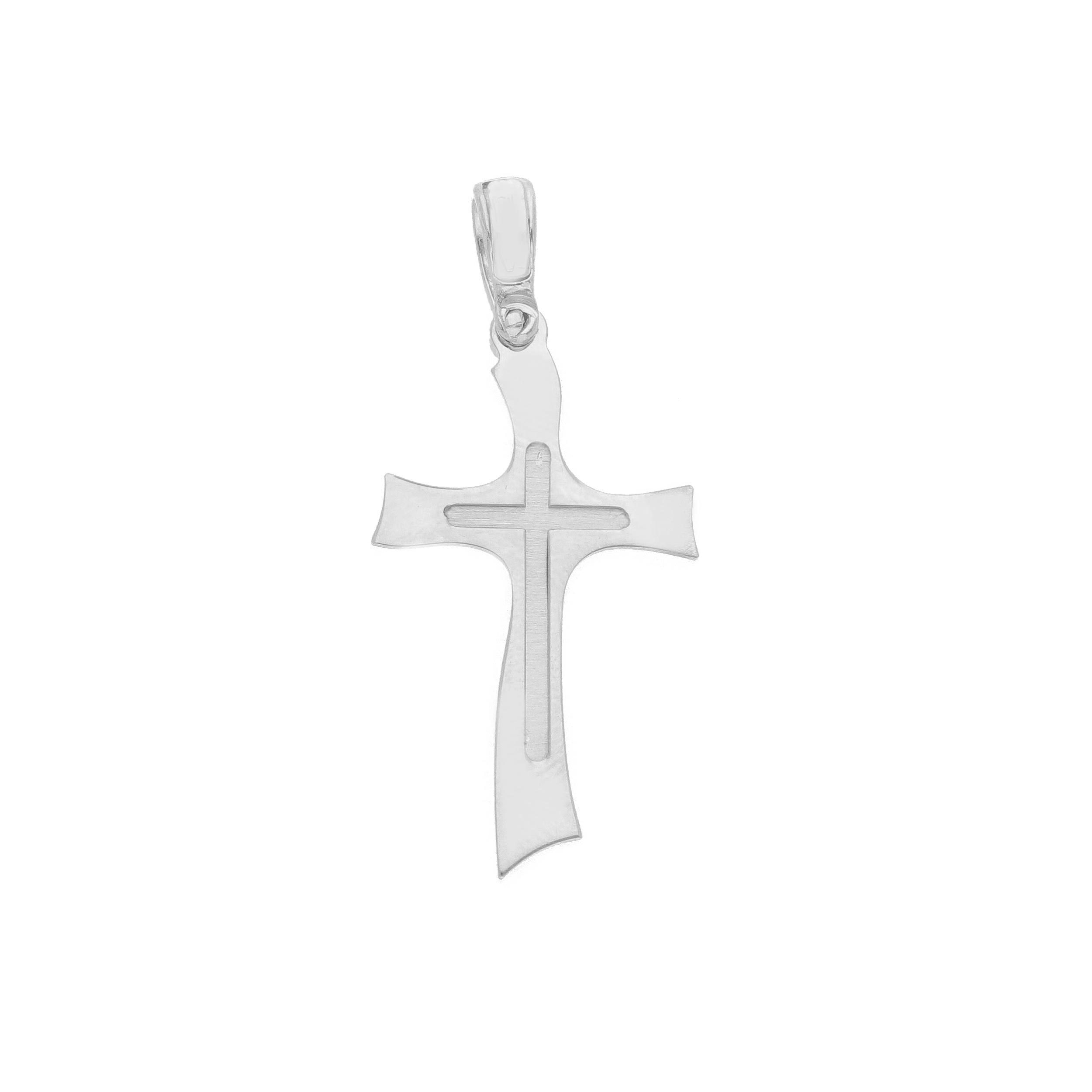 White gold cross k18 (code S273995)