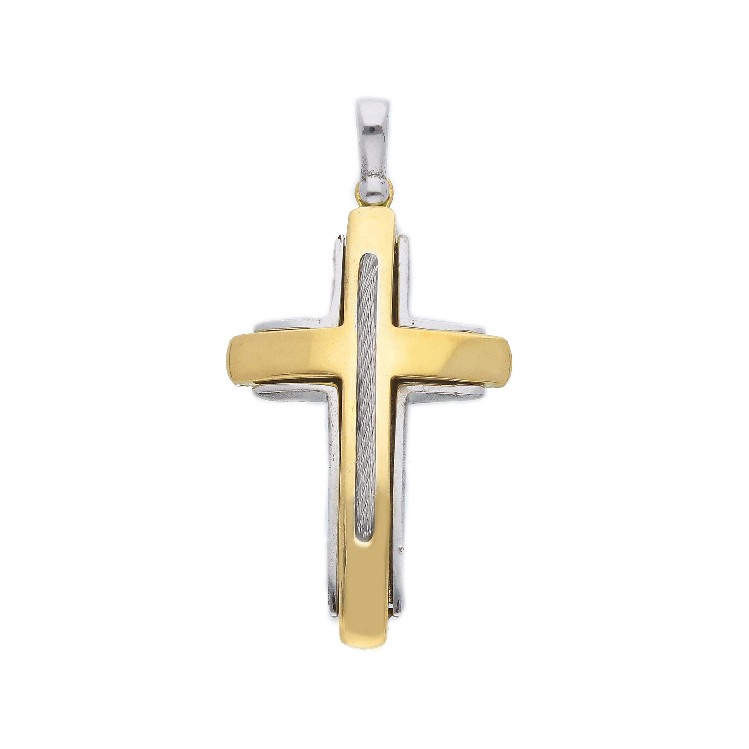 18k Cross with white gold details  (code S274491)