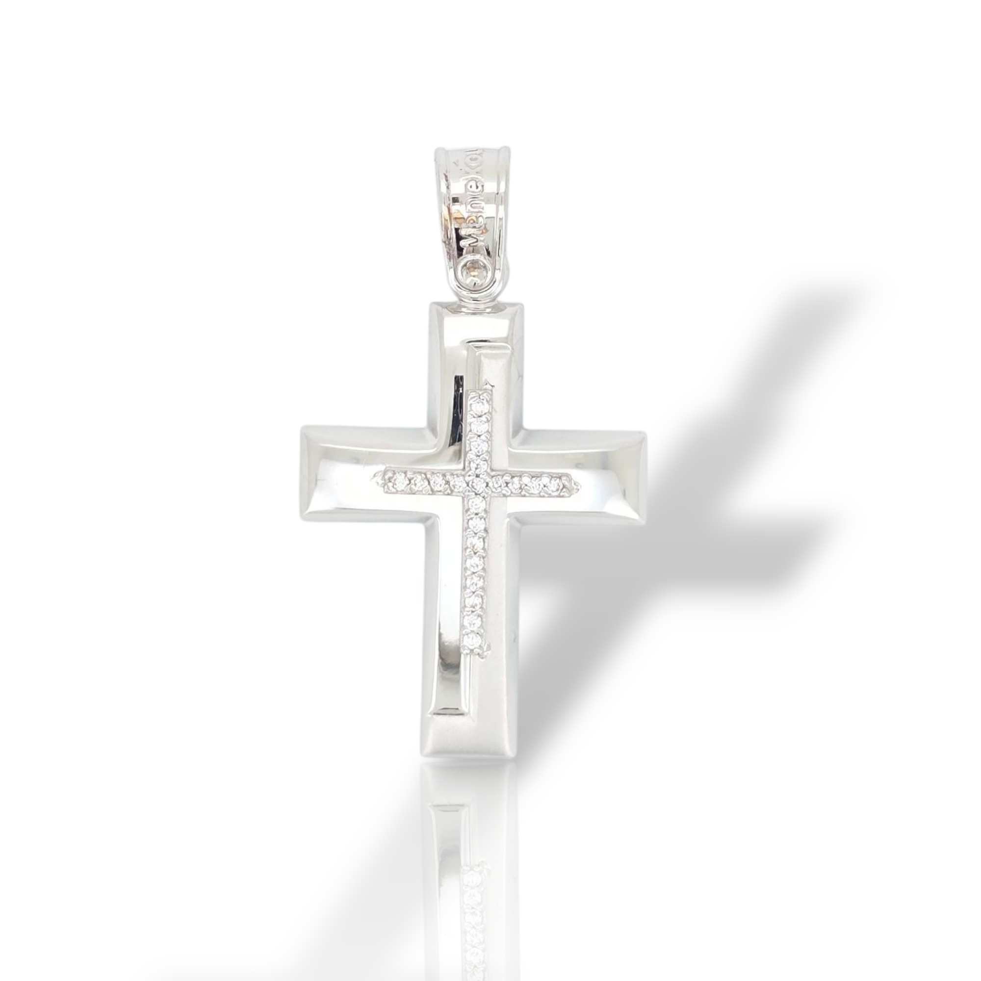 White gold cross 14k  (code AL2273)