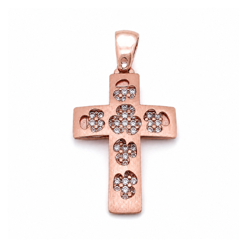 Croce in oro rosa k14 (code GP1898)