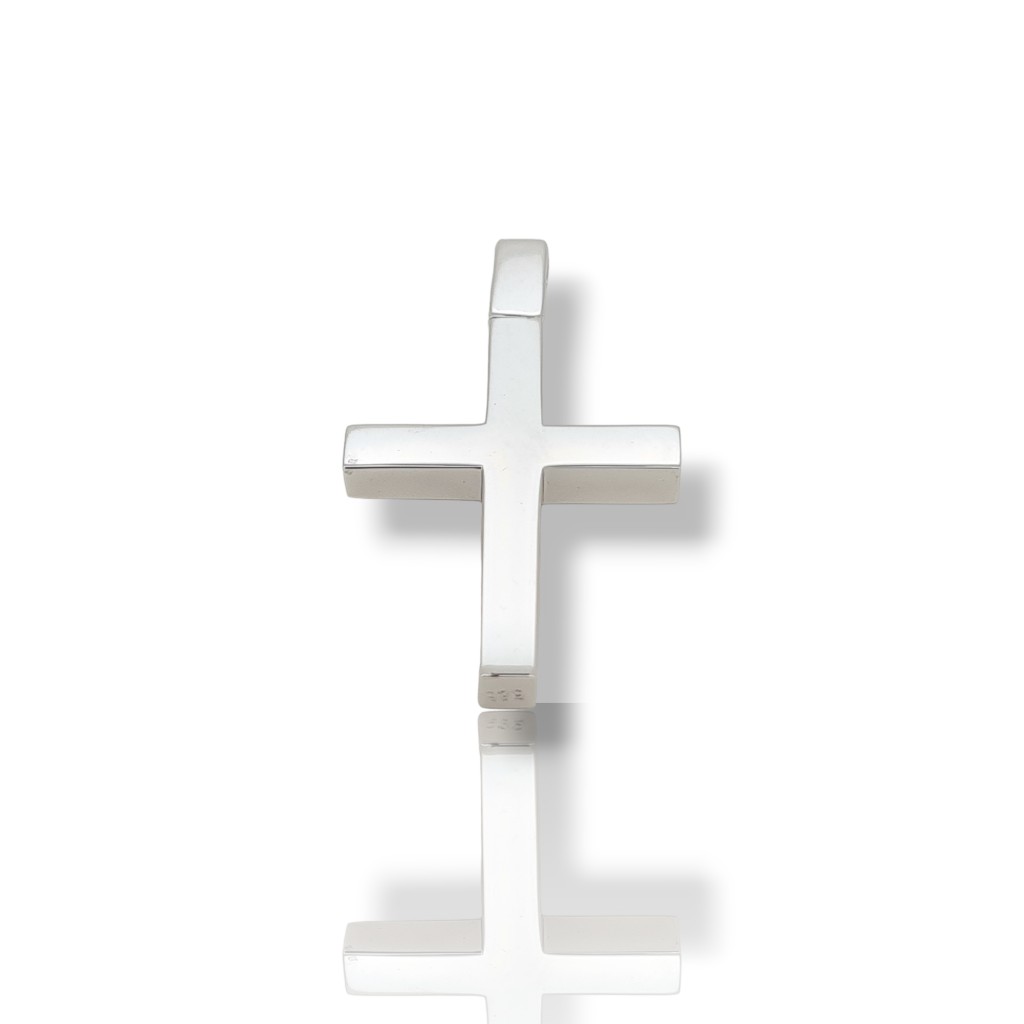 Croce in oro Bianco k14 (code H2124)