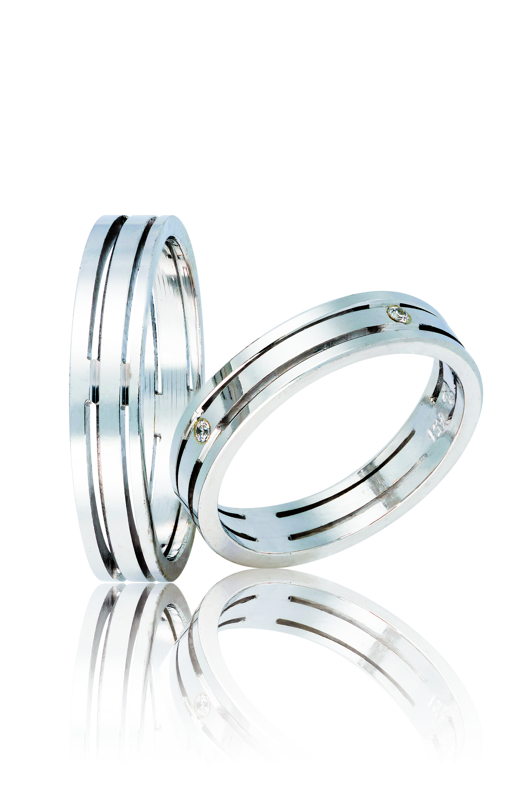 Fedi Nuziali in oro Bianco 4.0mm