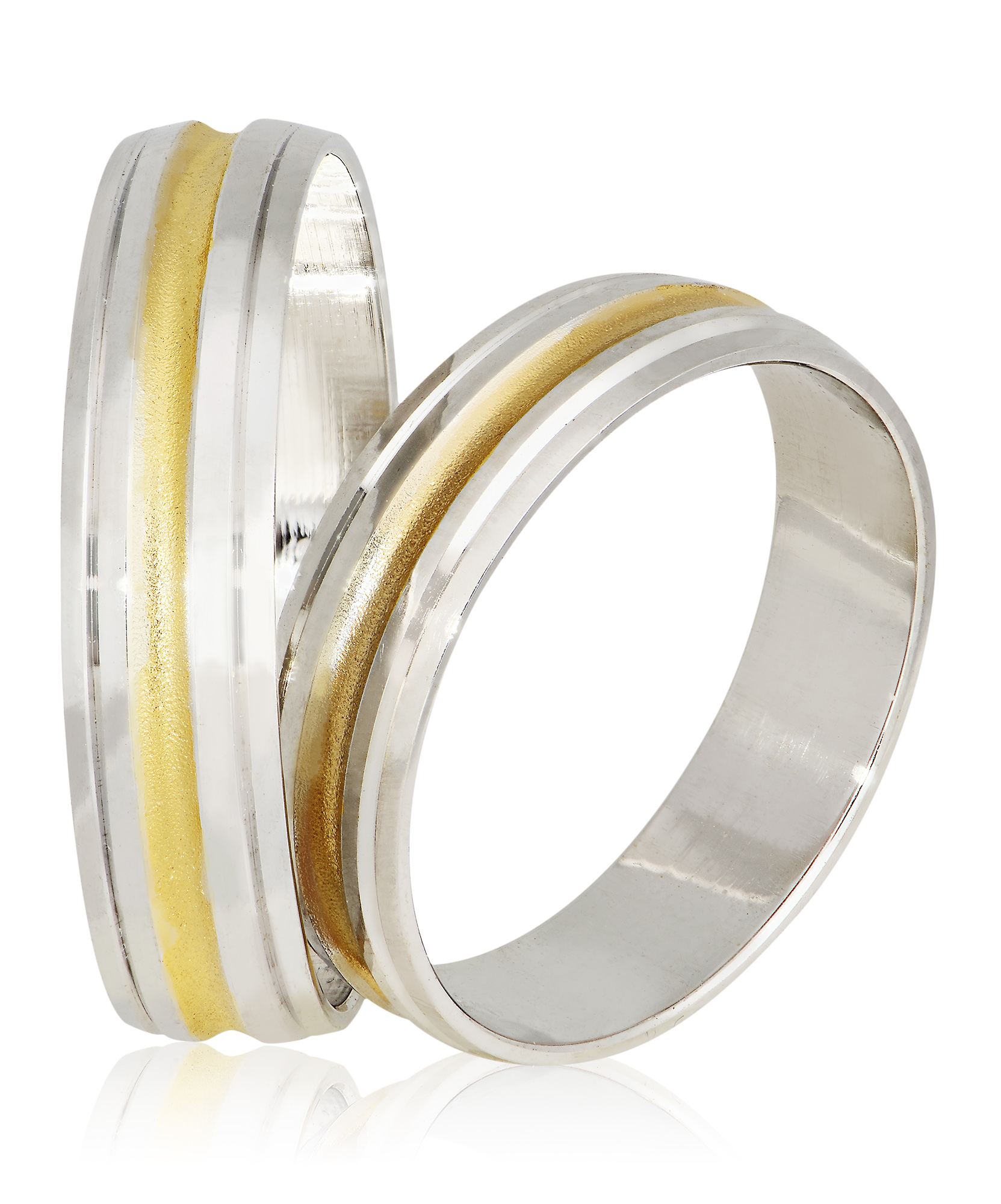 Fedi Nuziali in oro Giallo e Bianco 5.0mm