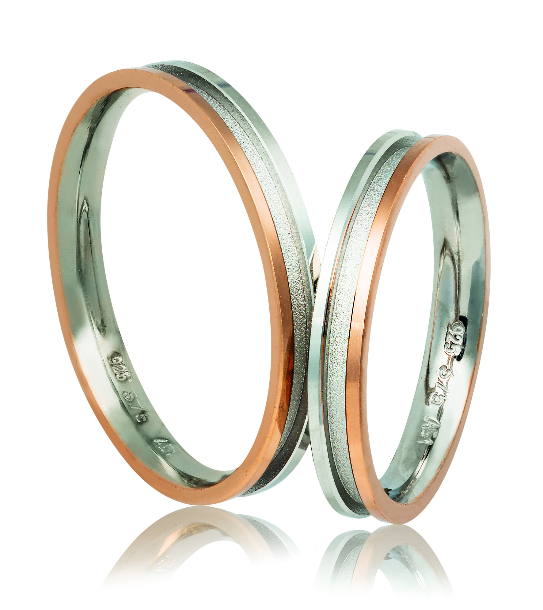 Fedi Nuziali in oro Bianco e oro Rosa