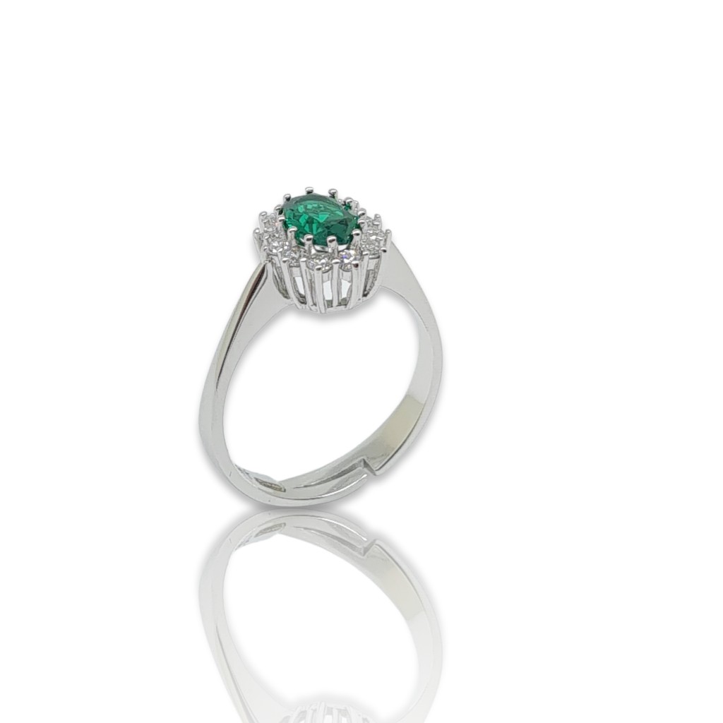 Platinum plated silver  925° KATE ring (code FC002039)