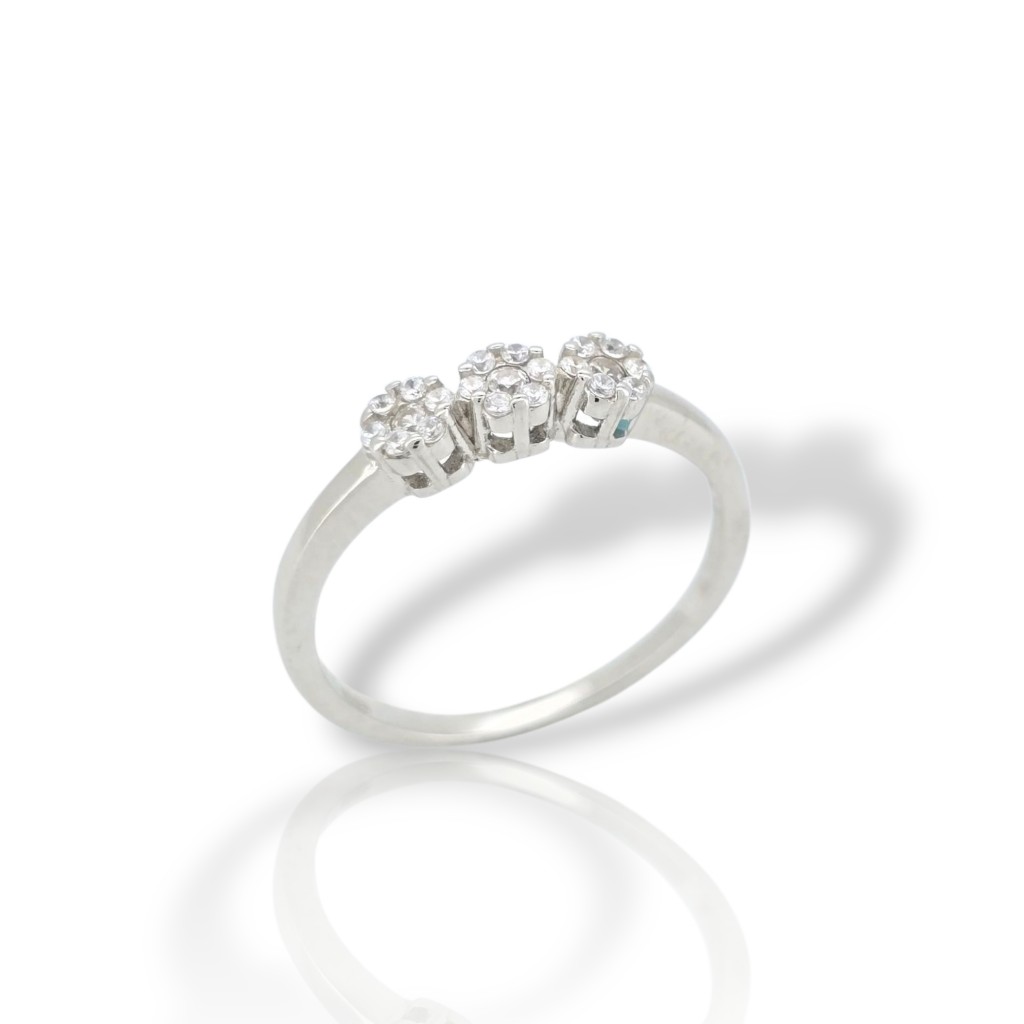 Platinum plated silver 925° ring (code FC003830)