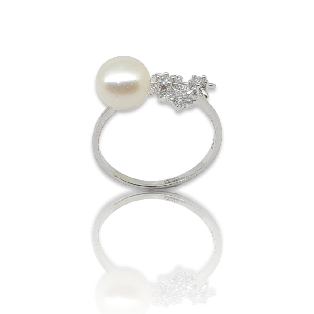 Anello in argento 925° rodiato  (code R003887)